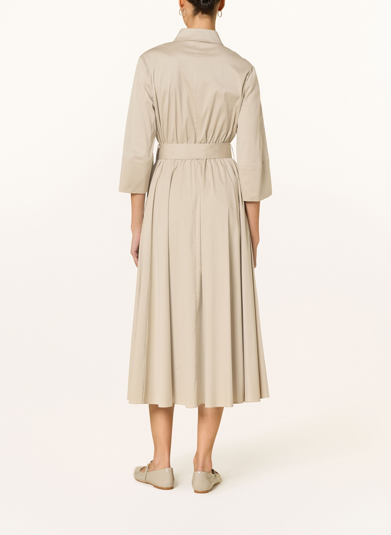 windsor. Robe chemise à manches 3/4: BEIGE