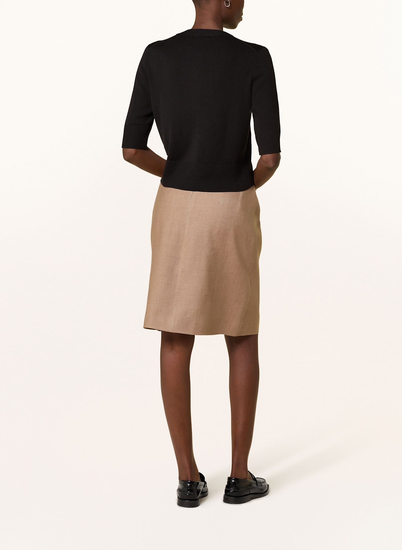 windsor. Strickjacke aus Seide mit 3/4-Arm: SCHWARZ