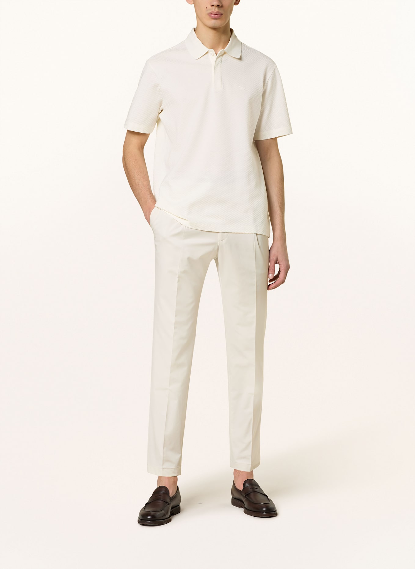 EMPORIO ARMANI Piqué-Poloshirt: WEISS