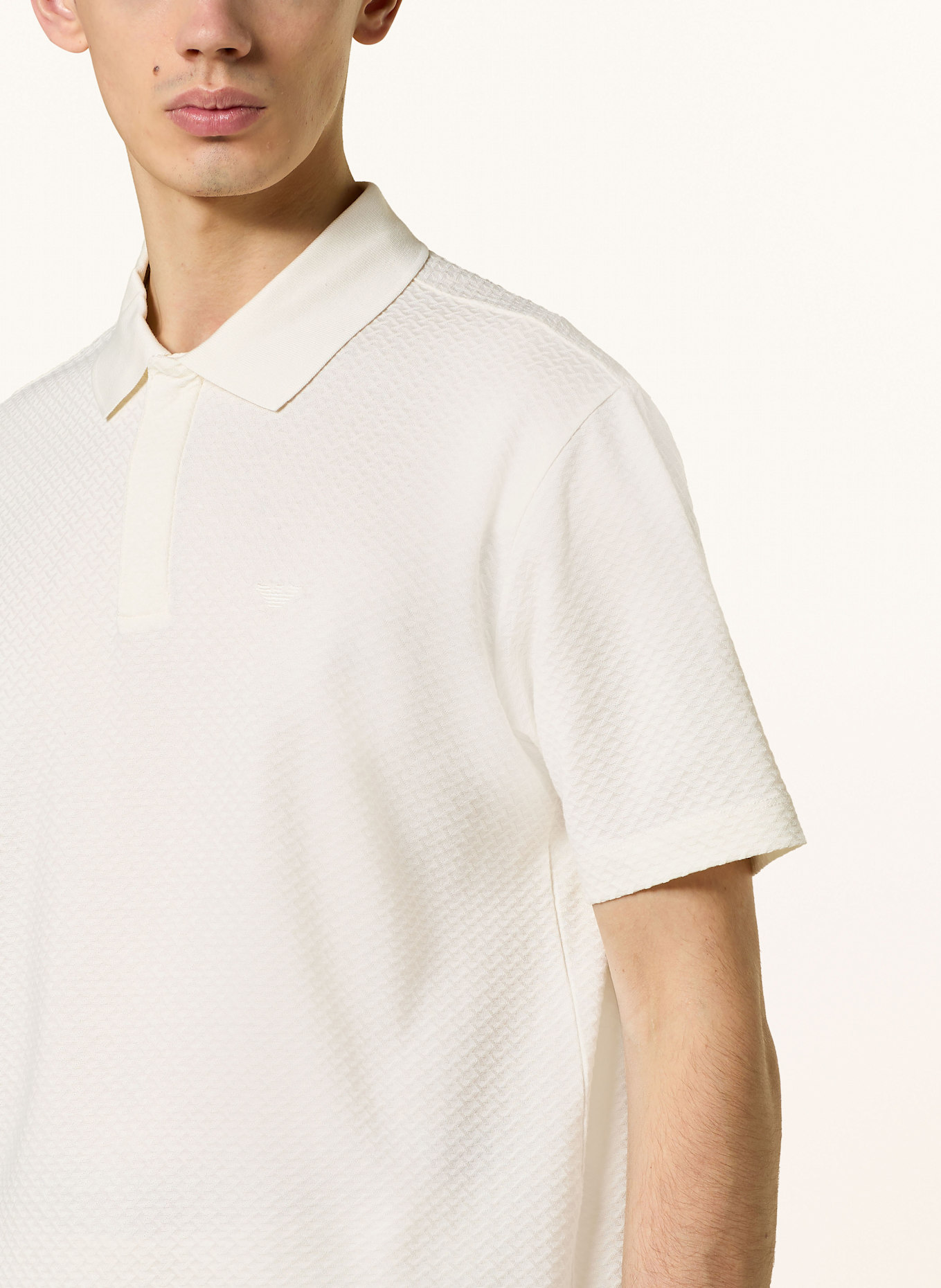 EMPORIO ARMANI Piqué-Poloshirt: WEISS