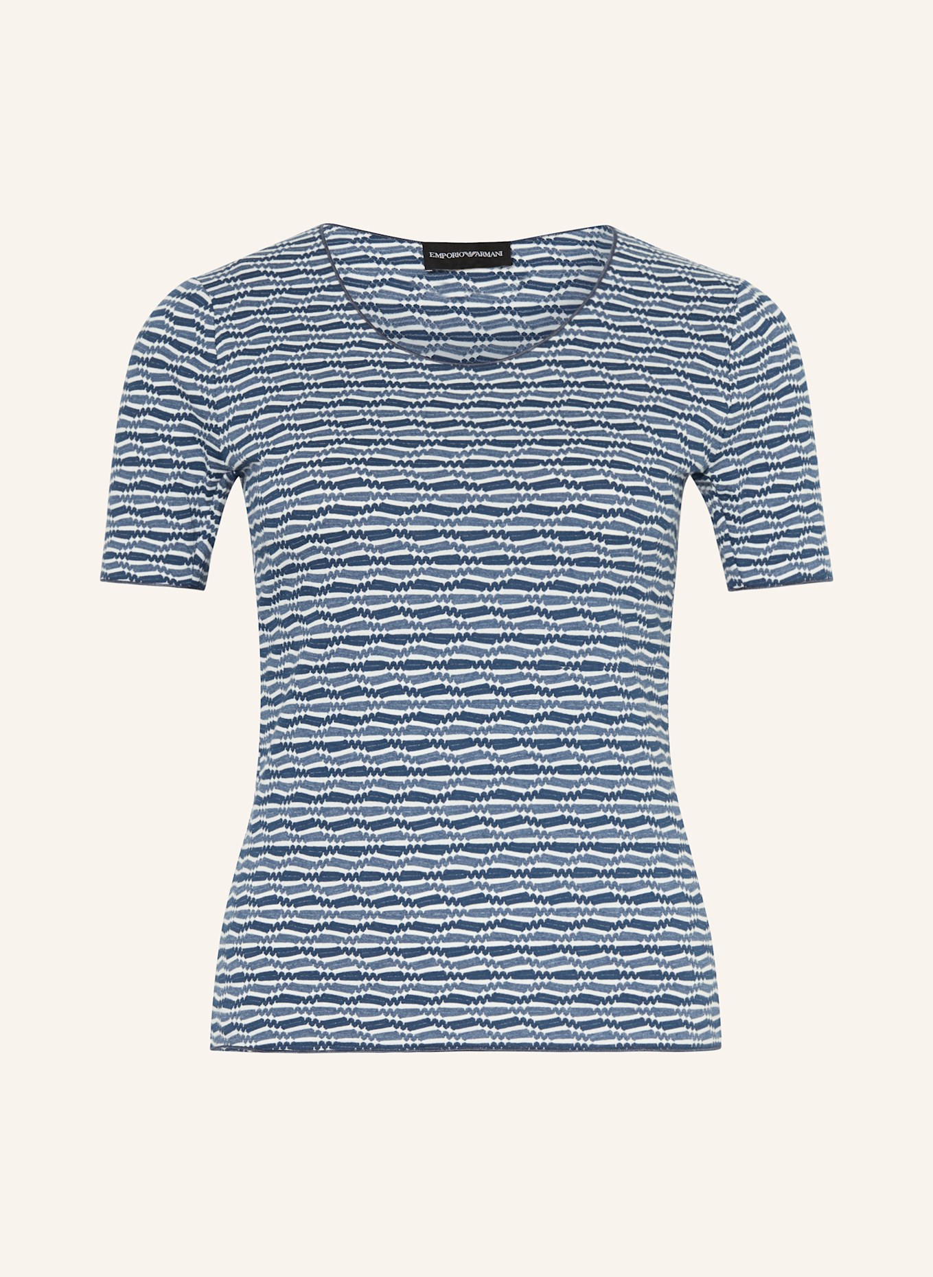 EMPORIO ARMANI T-Shirt: DUNKELBLAU/ BLAU/ WEISS