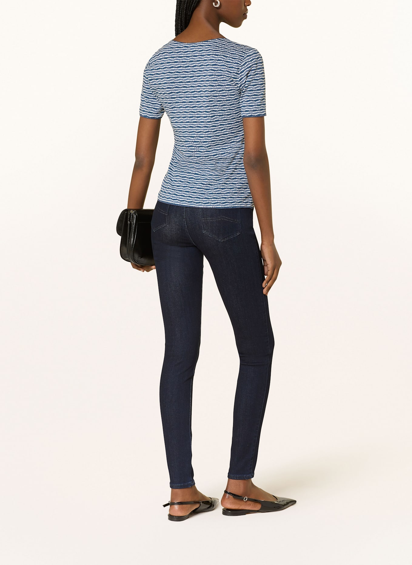 EMPORIO ARMANI T-Shirt: DUNKELBLAU/ BLAU/ WEISS