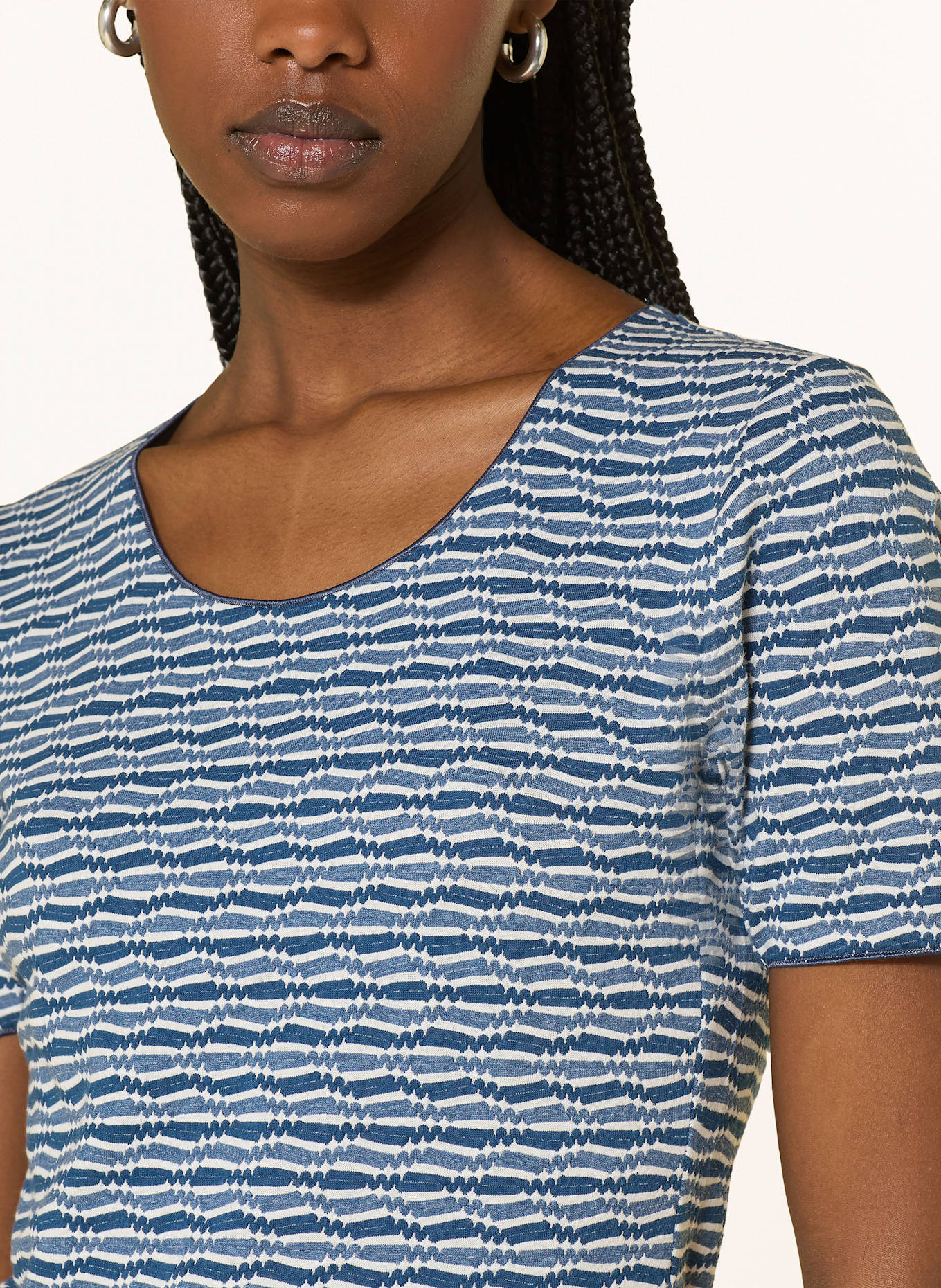 EMPORIO ARMANI T-Shirt: DUNKELBLAU/ BLAU/ WEISS