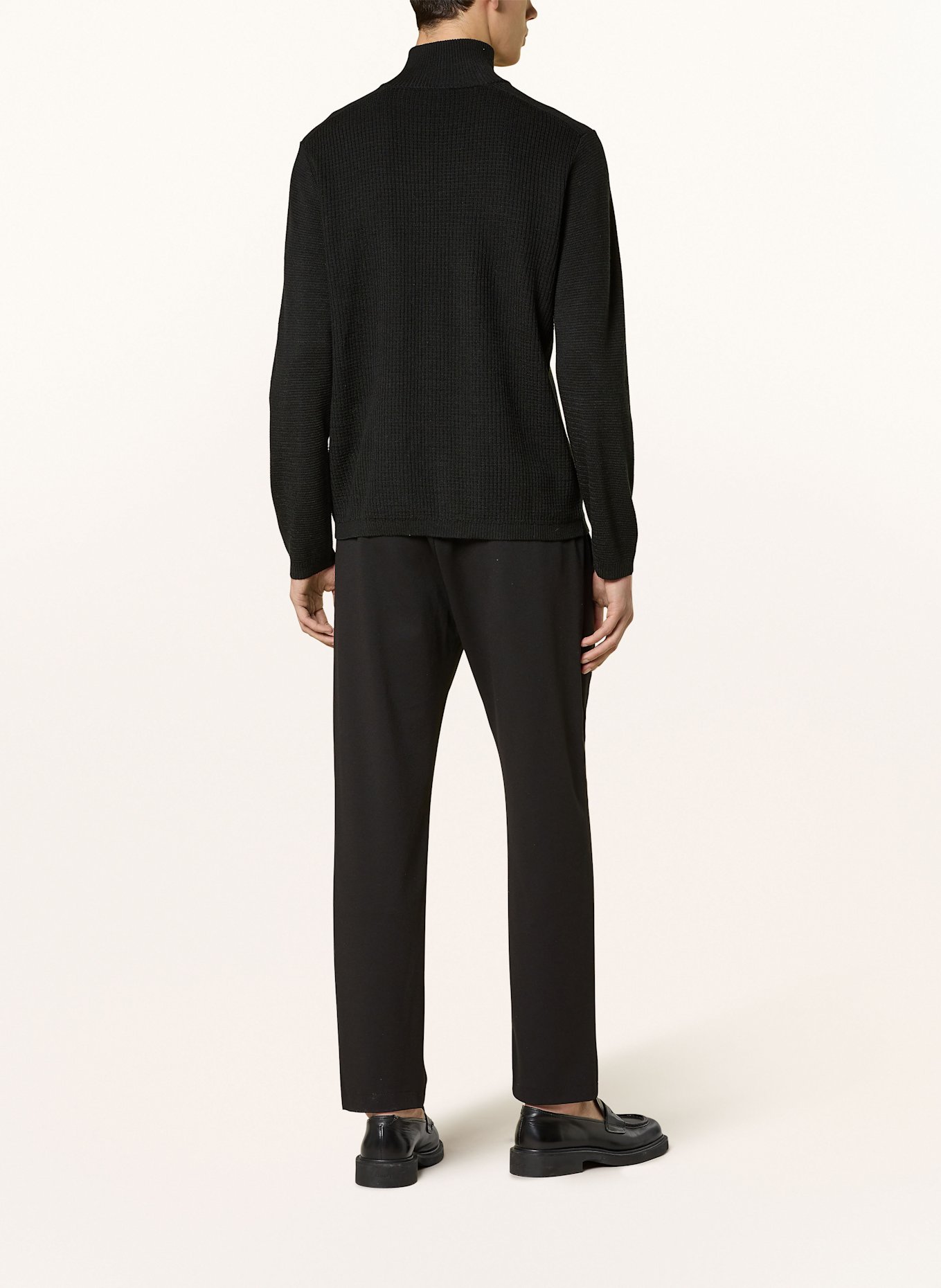 EMPORIO ARMANI Half-zip sweater: BLACK