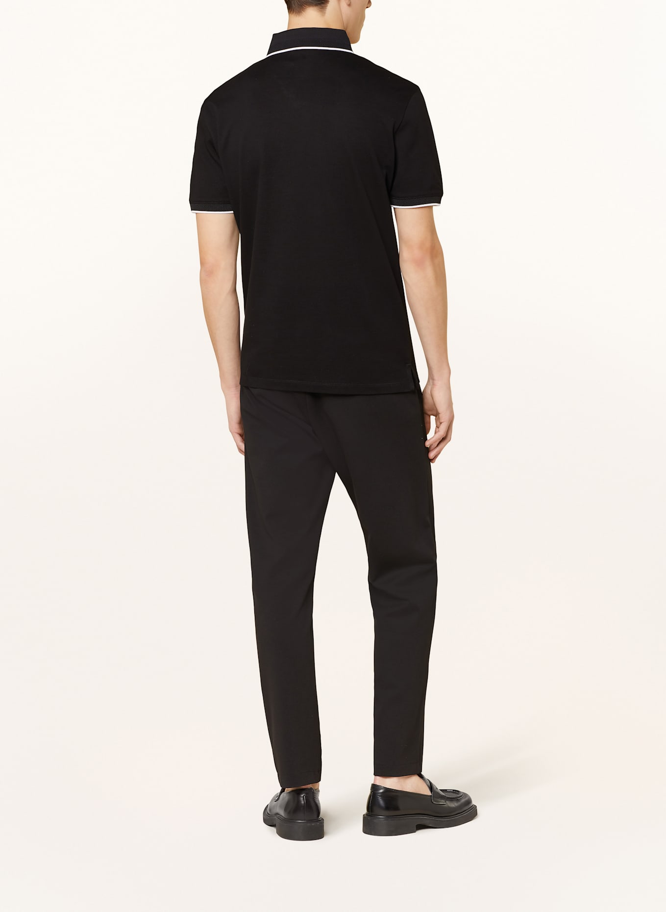EMPORIO ARMANI Piqué-Poloshirt: SCHWARZ