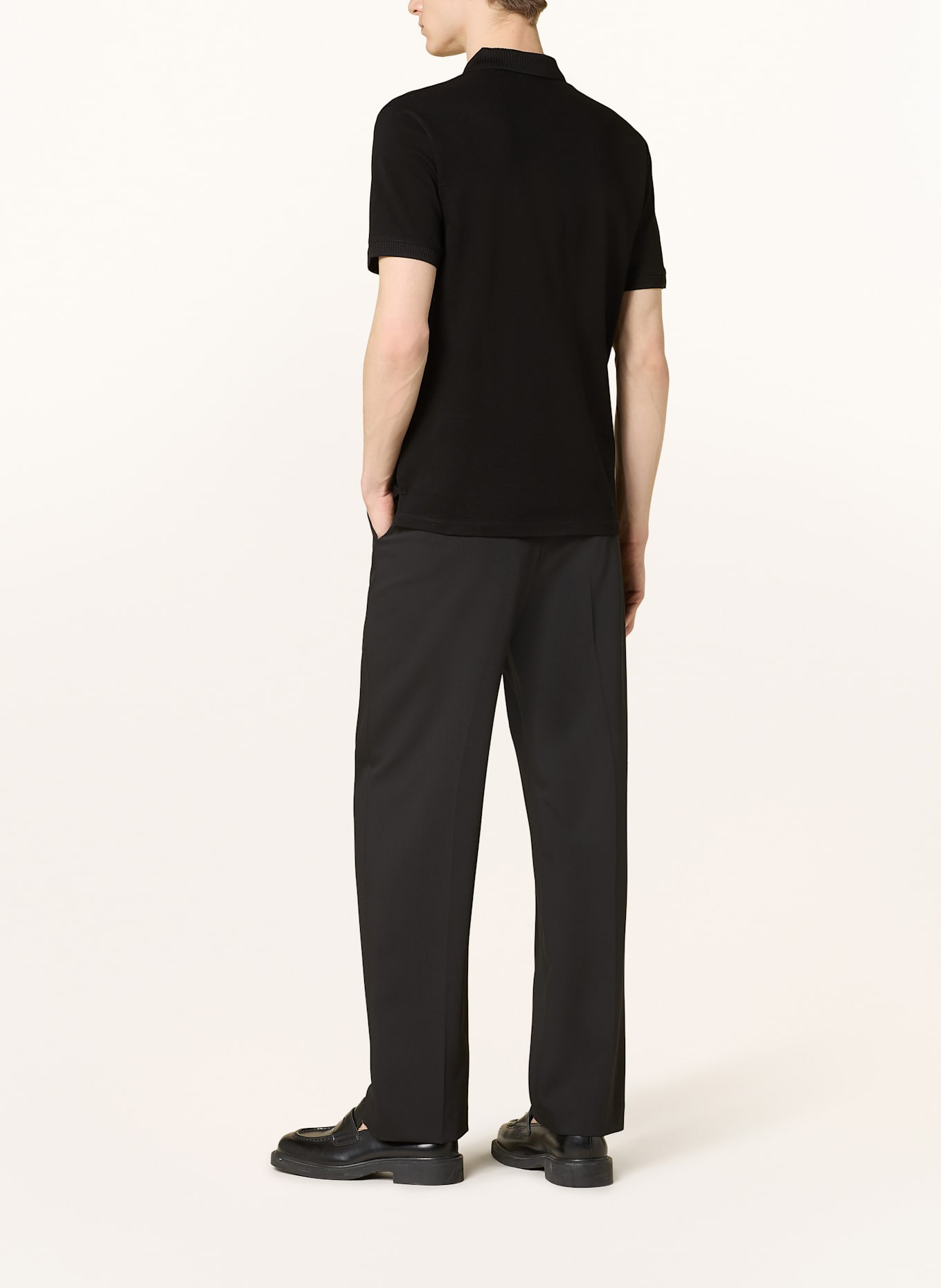 EMPORIO ARMANI Piqué-Poloshirt: SCHWARZ