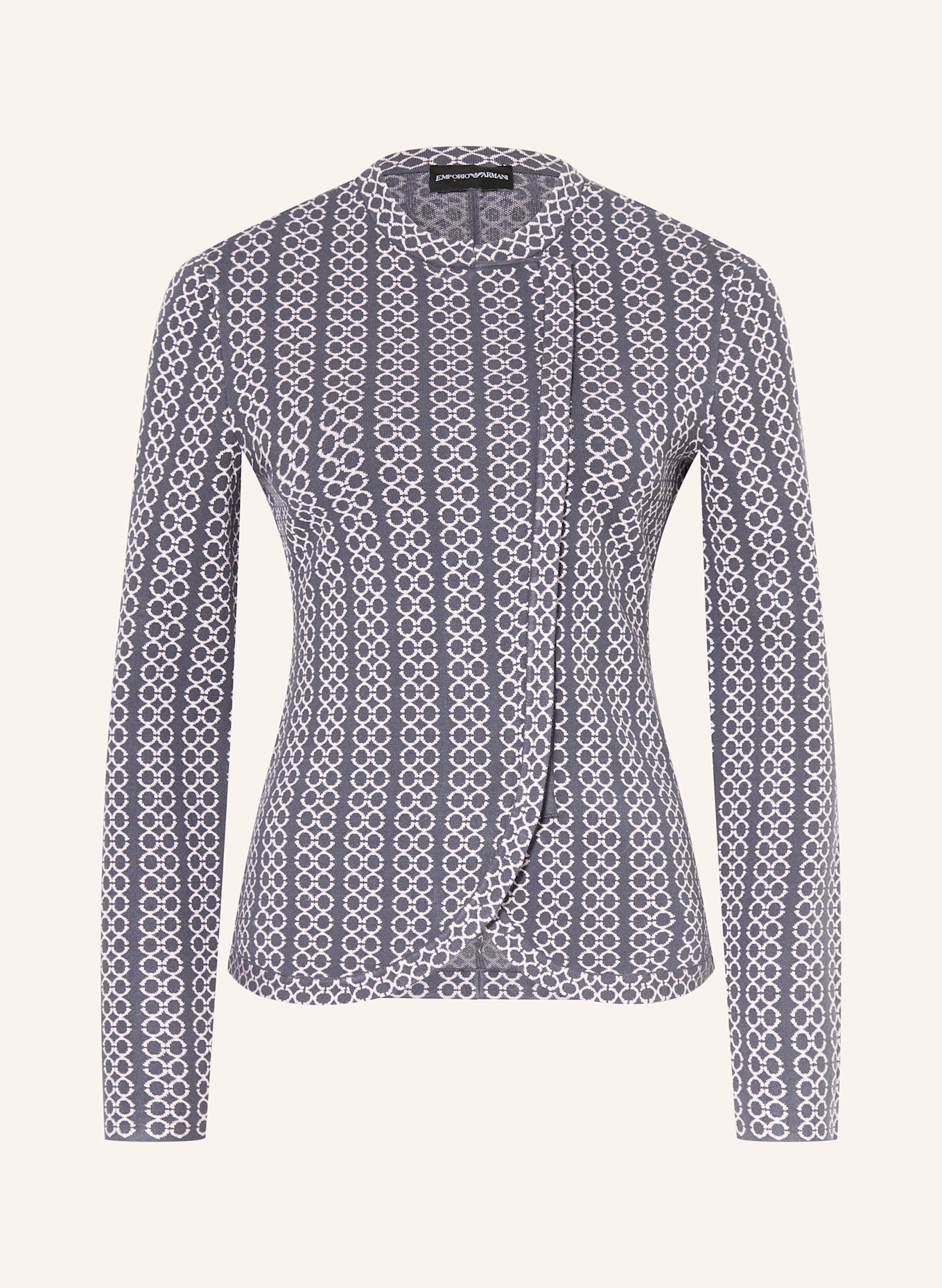 EMPORIO ARMANI Strickblazer: ROSA / DUNKELGRAU