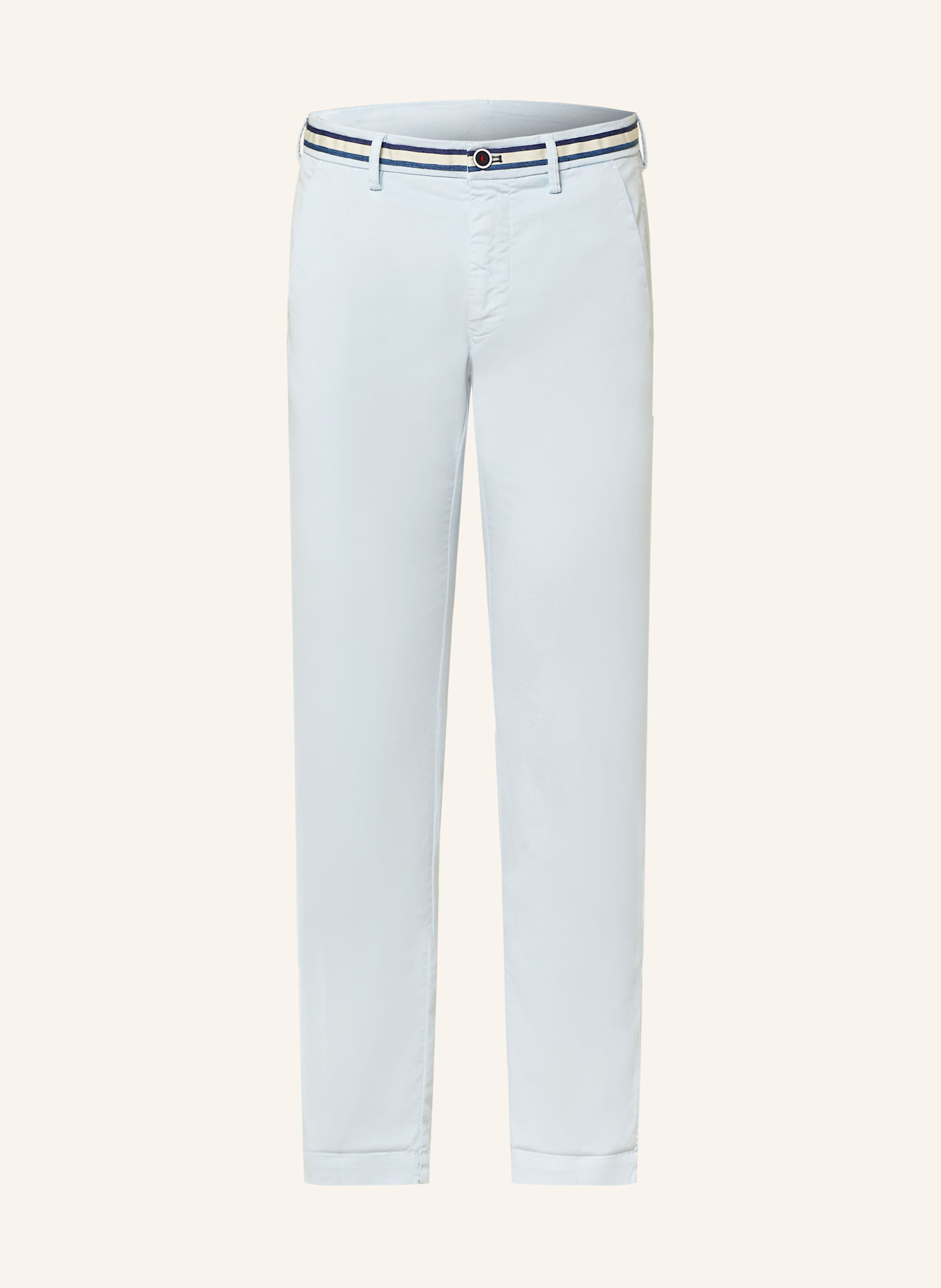 MASON'S Chinosy TORINO SUMMER slim fit: JASNONIEBIESKI