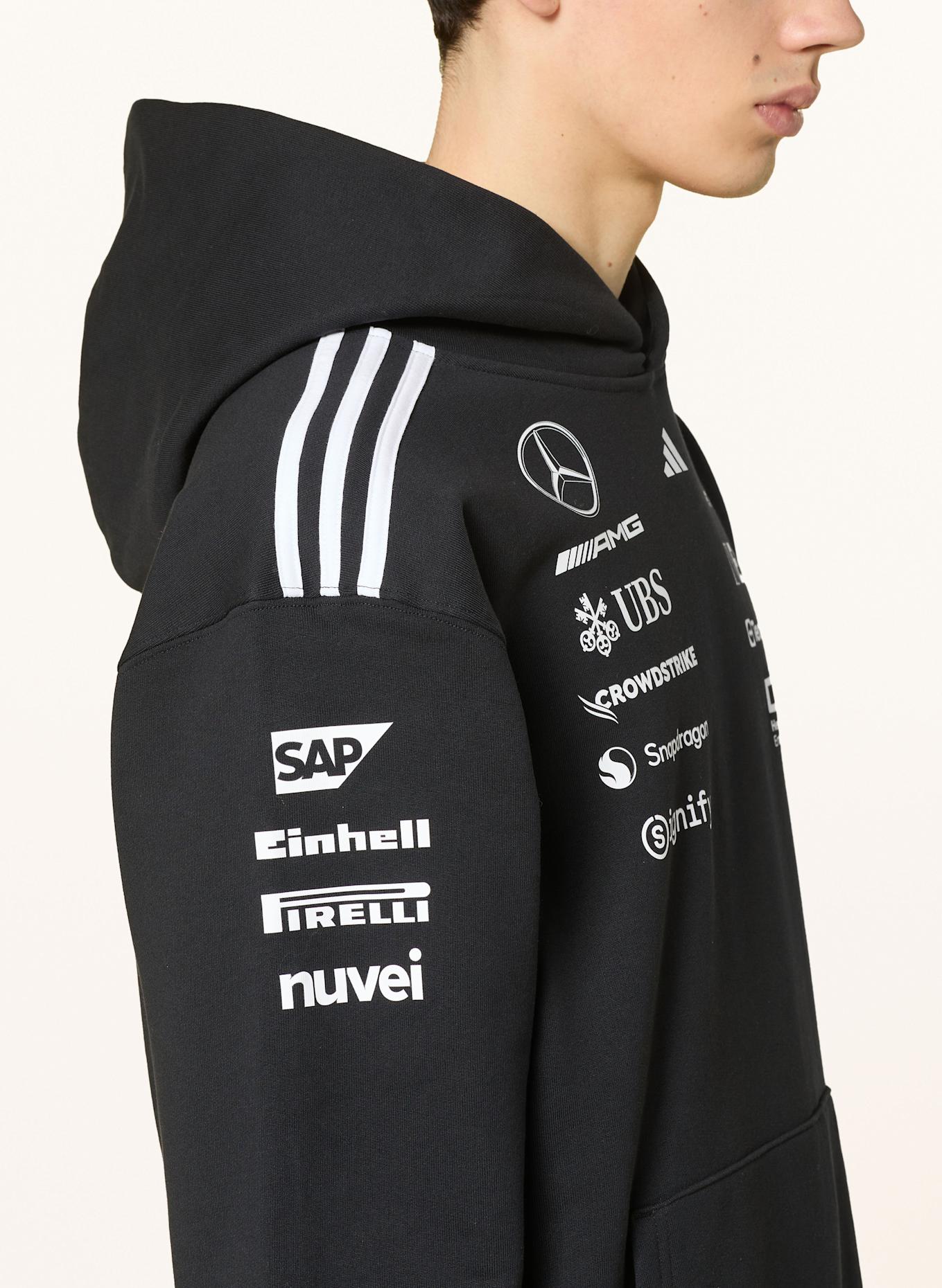 adidas Hoodie MERCEDES - AMG PETRONAS FORMULA ONE TEAM TEAM HOOD MEN: SCHWARZ/ WEISS