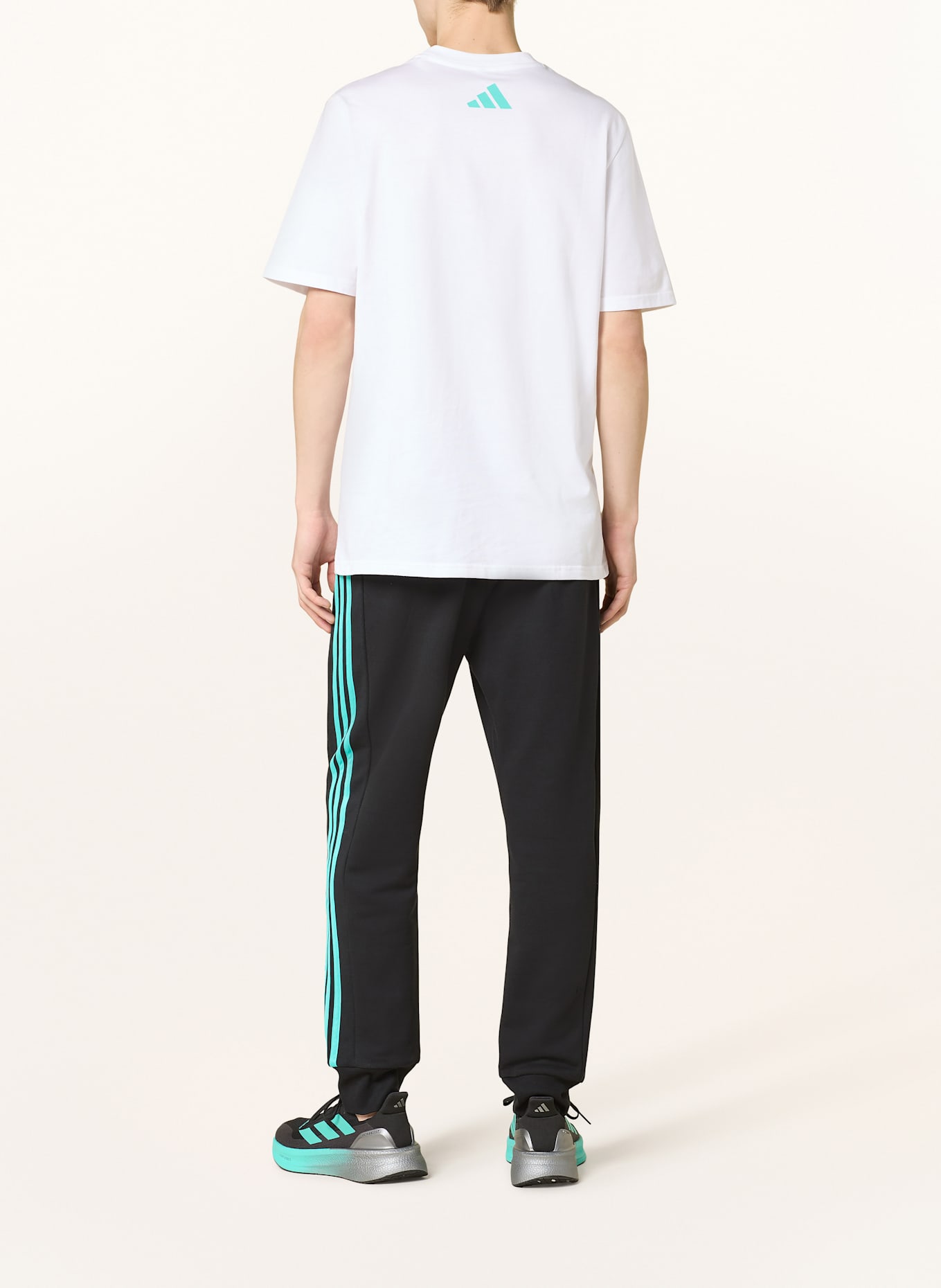 adidas initials T-shirt MERCEDES - AMG PETRONAS FORMULA ONE TEAM DNA GRAPHIC: BIAŁY