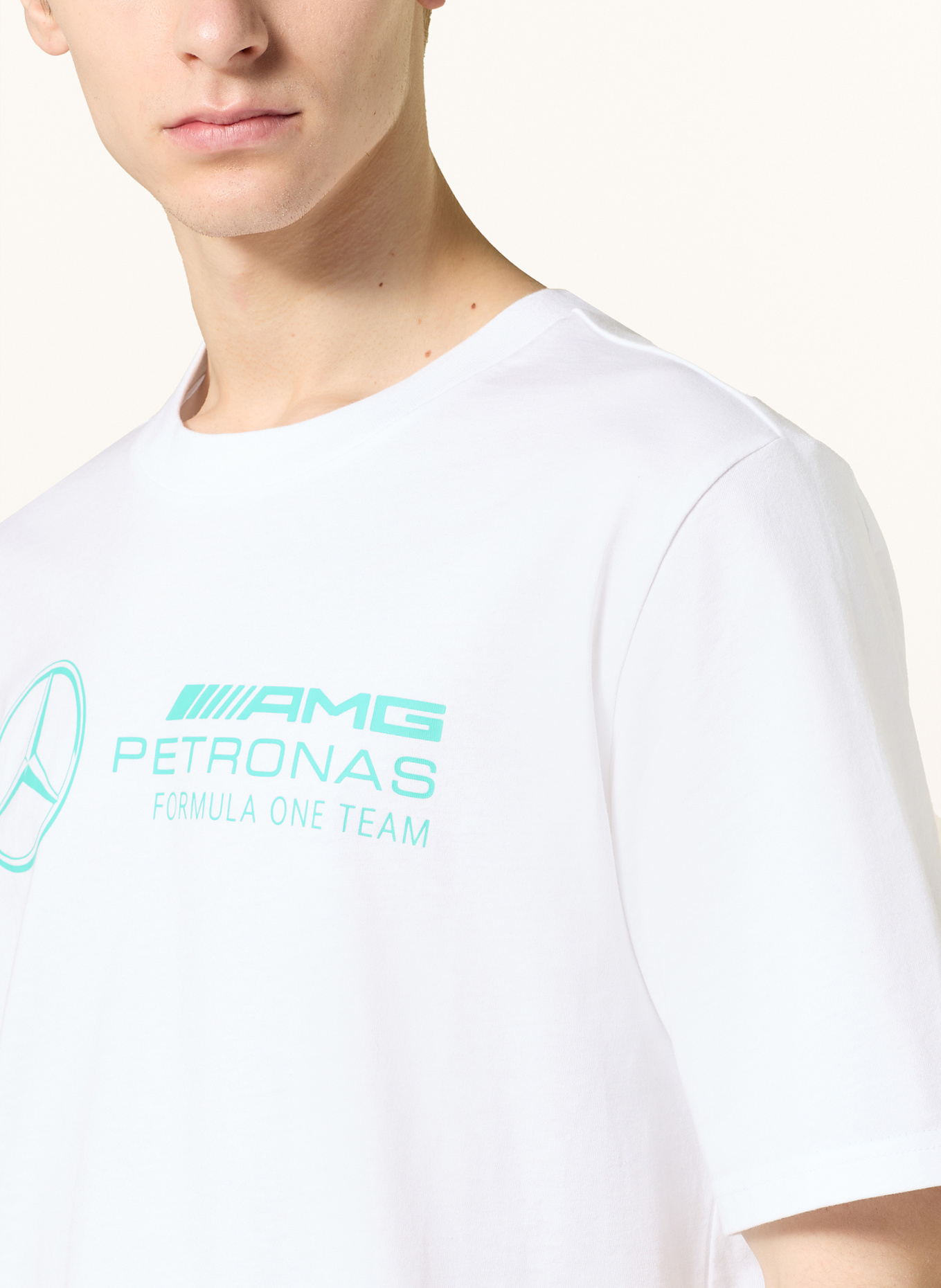 adidas initials T-shirt MERCEDES - AMG PETRONAS FORMULA ONE TEAM DNA GRAPHIC: BIAŁY