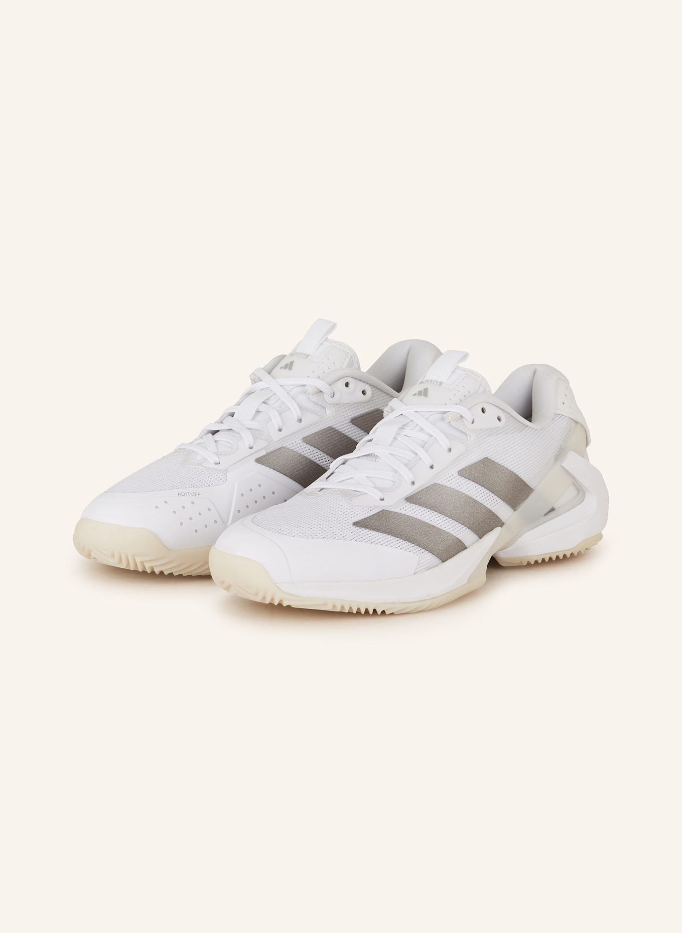 adidas Tennisschuhe ADIZERO UBERSONIC 5 CLAY: WEISS/ GRAU