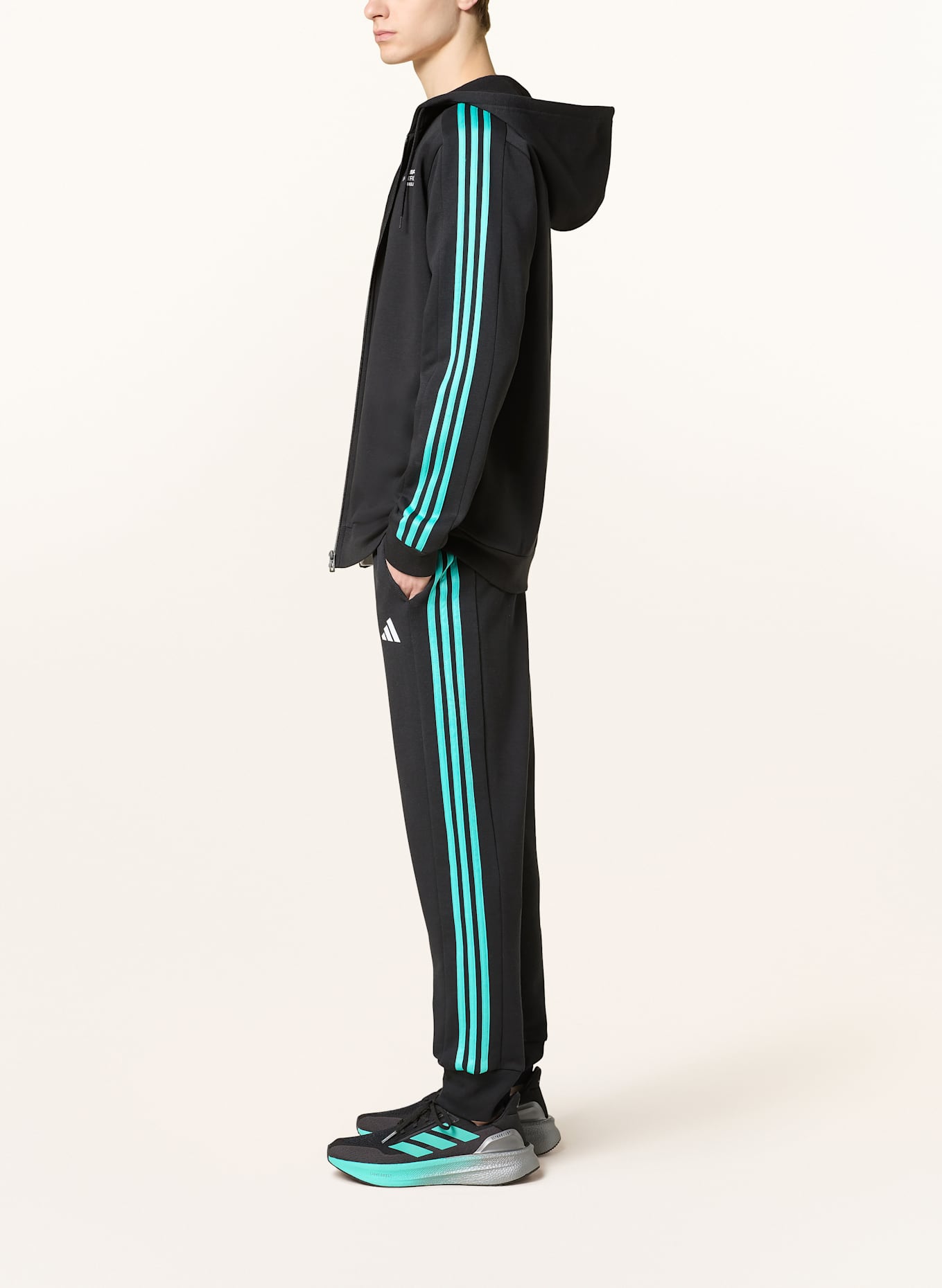 adidas Sweatpants MERCEDES - AMG PETRONAS FORMULA ONE TEAM DNA: BLACK
