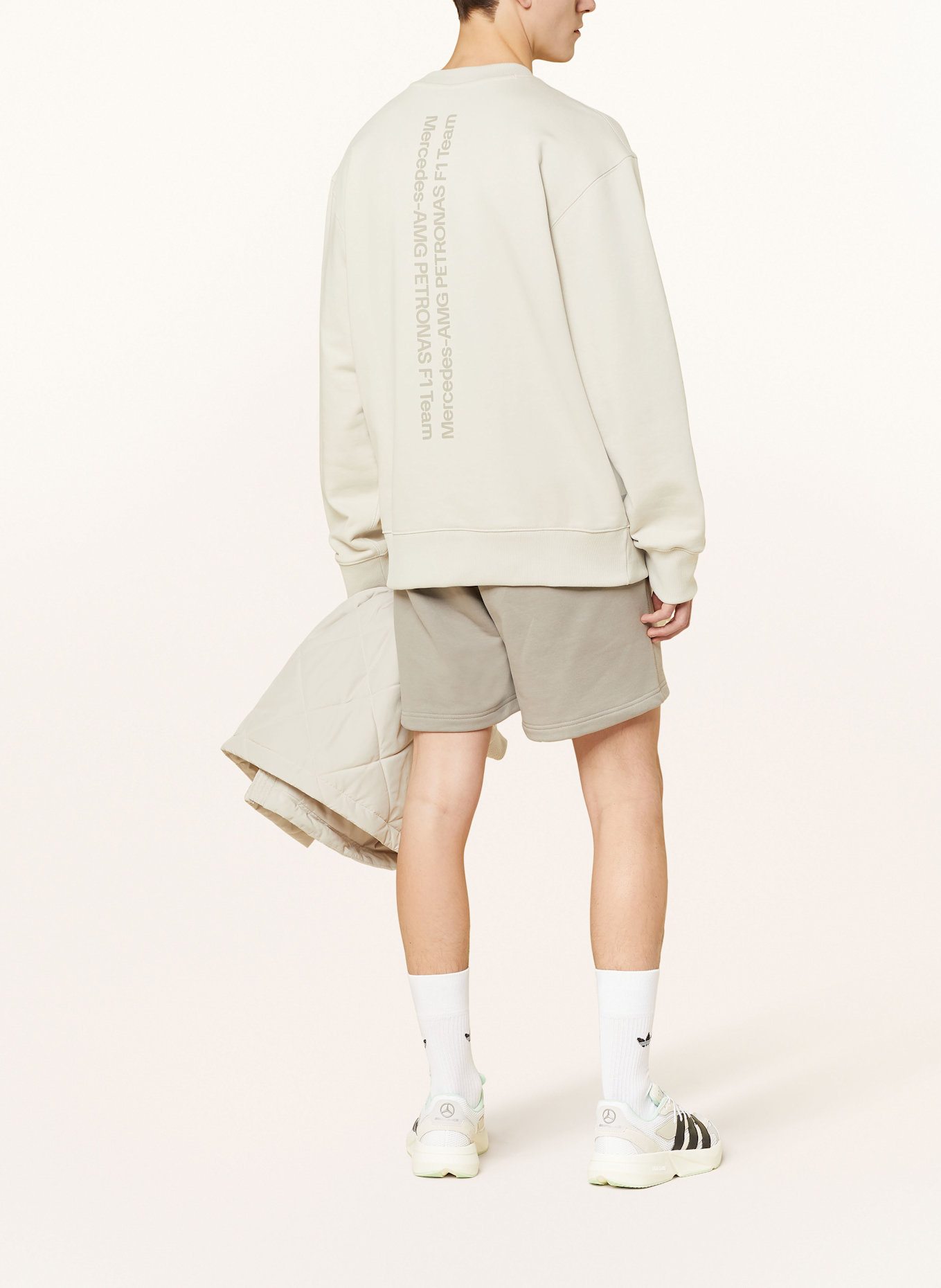 adidas Sweatshirt MERCEDES - AMG PETRONAS FORMULA ONE TEAM PREMIUM: BEIGE