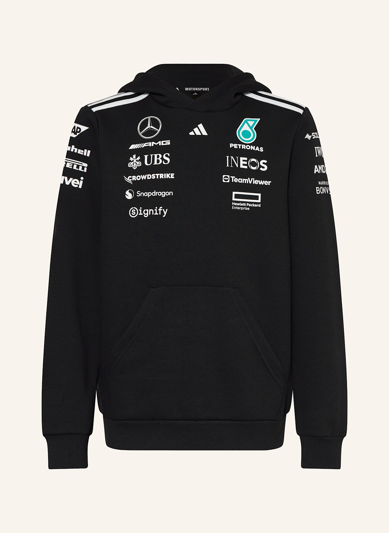 adidas Hoodie MERCEDES - AMG PETRONAS FORMULA ONE TEAM: SCHWARZ