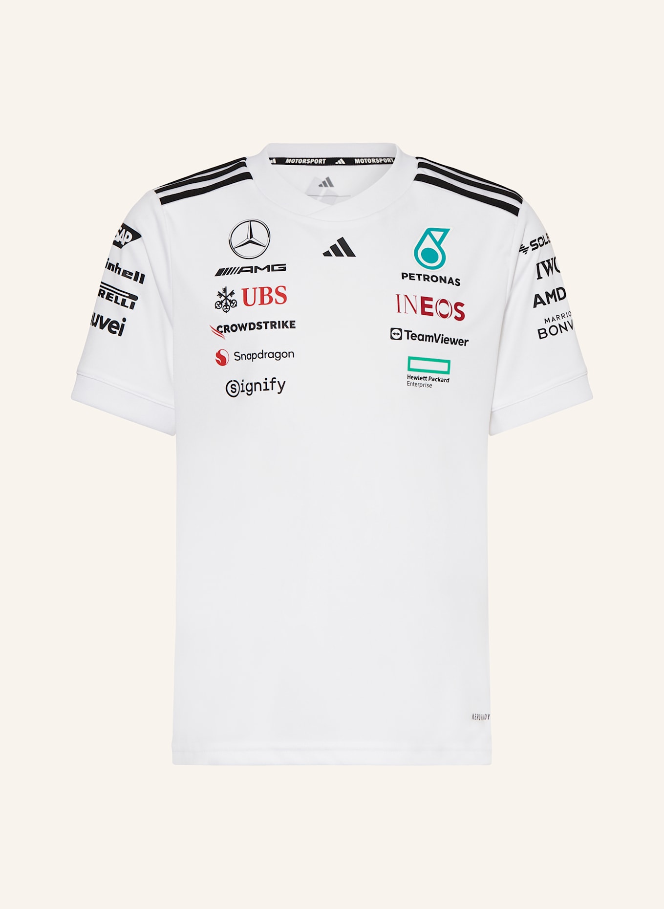 adidas T-Shirt MERCEDES - AMG PETRONAS FORMULA ONE TEAM DRIVER: WEISS
