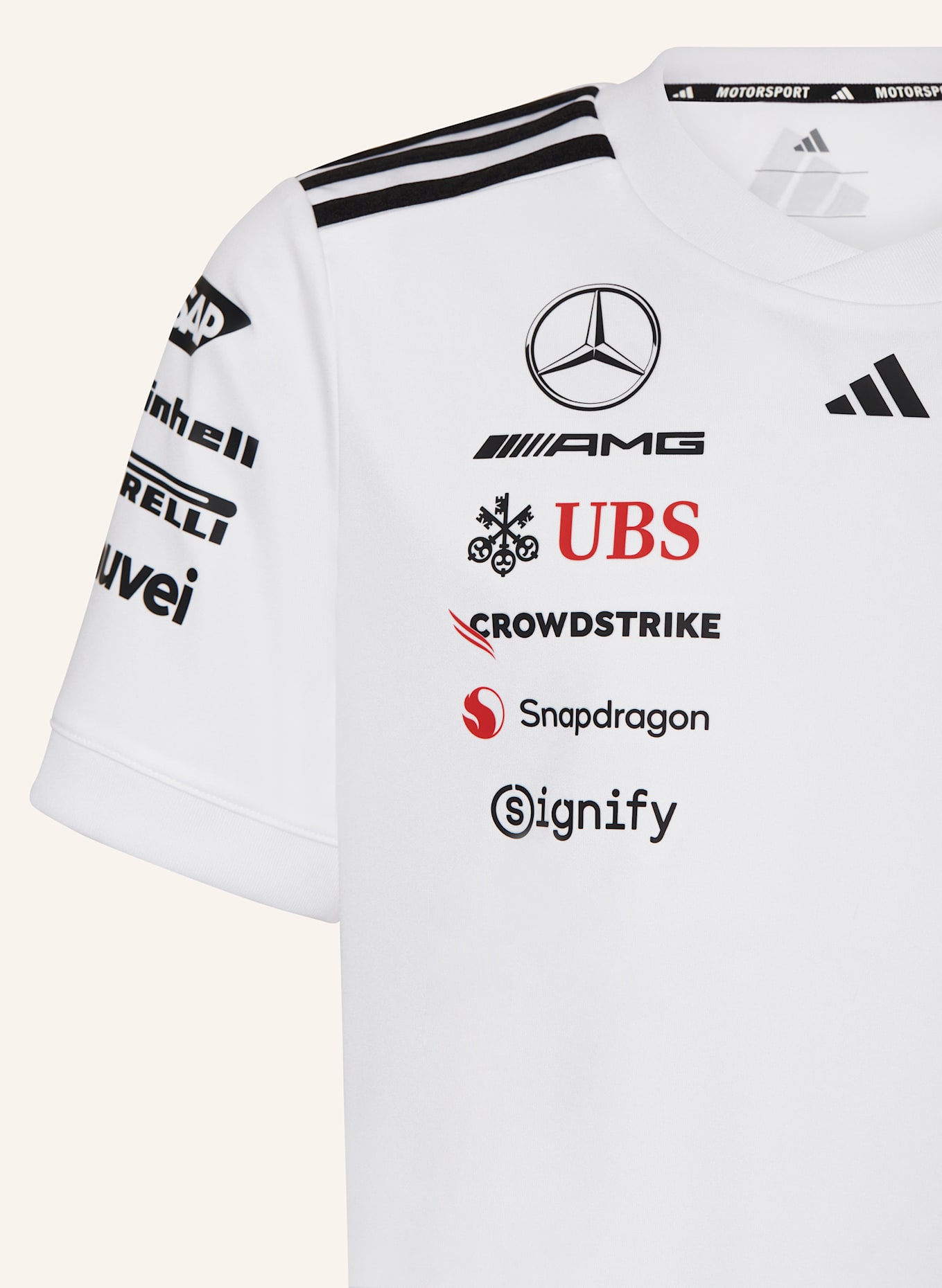 adidas T-Shirt MERCEDES - AMG PETRONAS FORMULA ONE TEAM DRIVER: WEISS