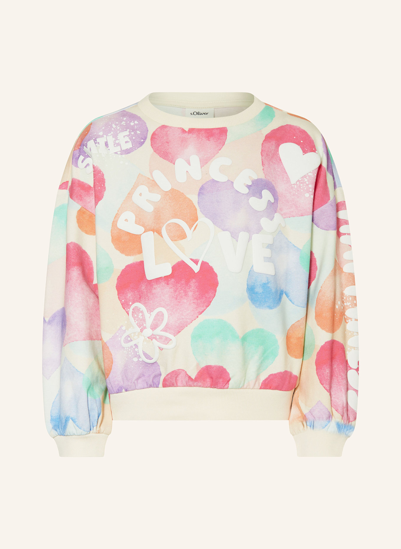 s.Oliver RED Mikina: BÍLÁ / RŮŽOVÁ / ZELENÁ