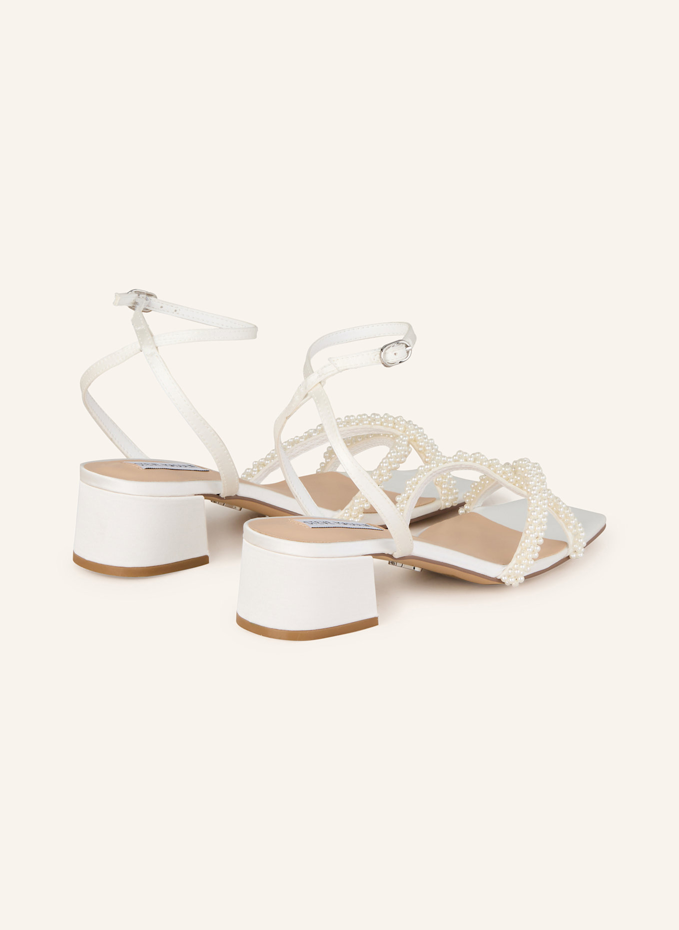 STEVE MADDEN Sandaletten GABBY mit Schmucksteinen: WEISS