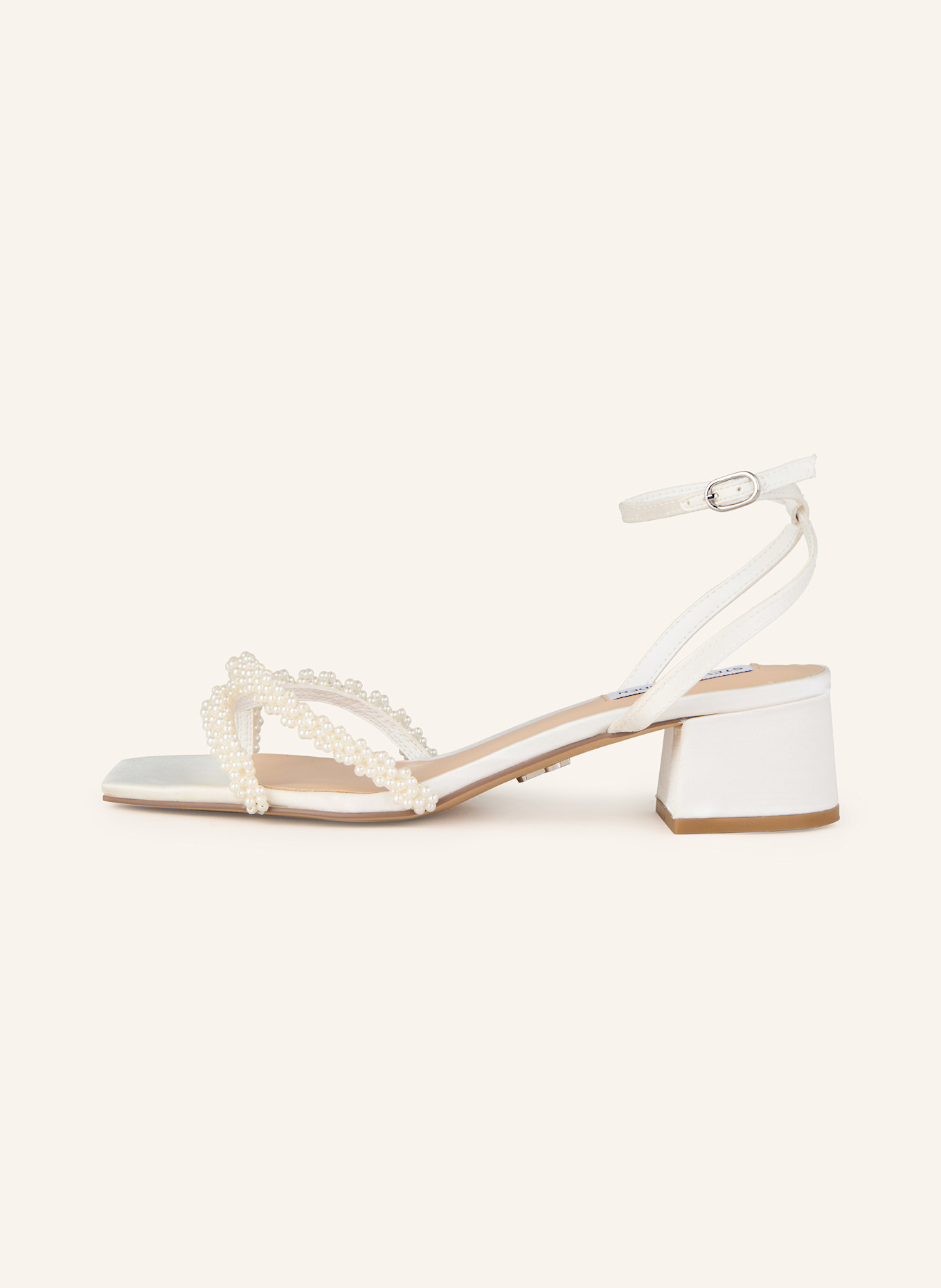 STEVE MADDEN Sandaletten GABBY mit Schmucksteinen: WEISS