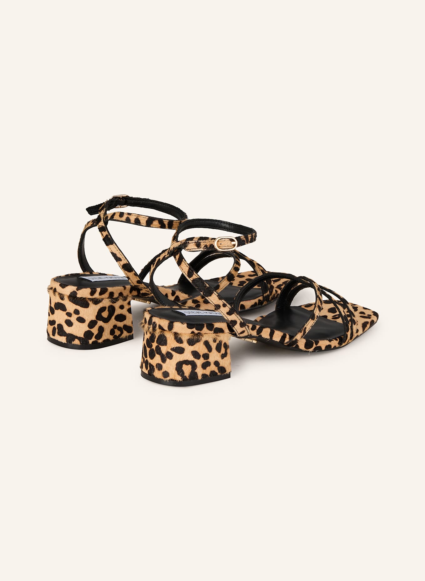 STEVE MADDEN GABBY sandals: CAMEL / DARK BROWN