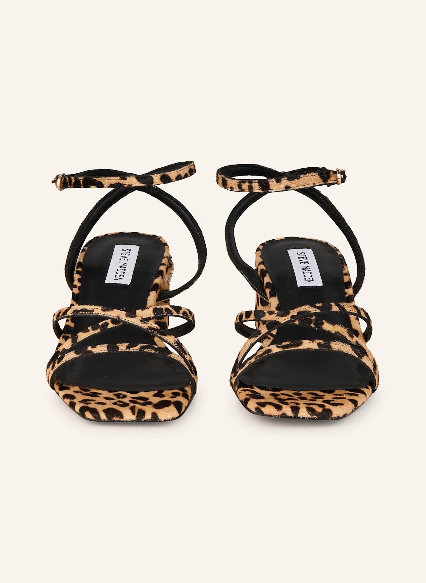 STEVE MADDEN GABBY sandals: CAMEL / DARK BROWN