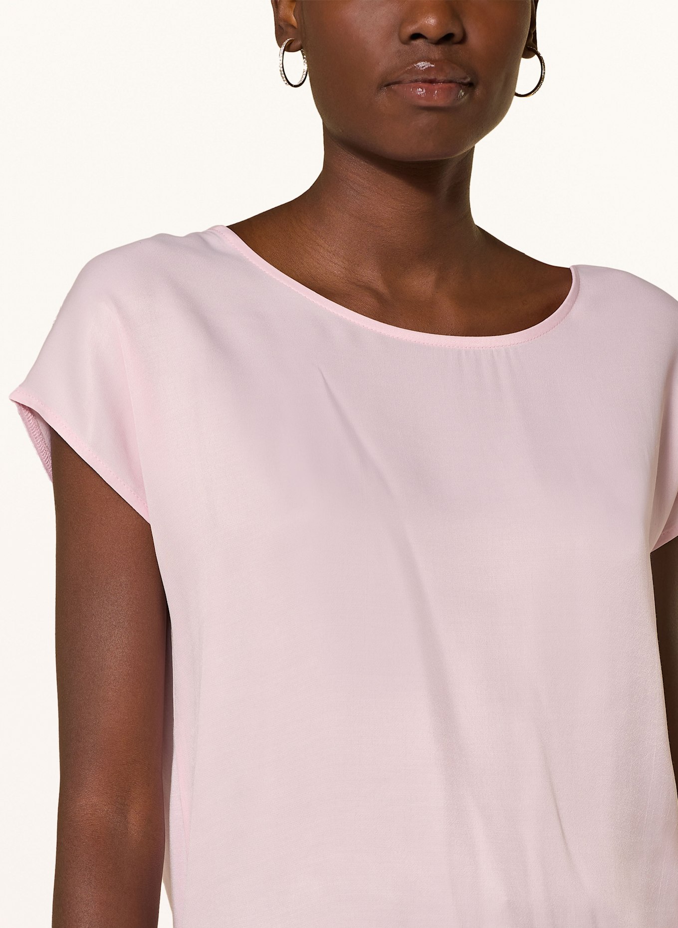 MORE & MORE T-Shirt im Materialmix: ROSA