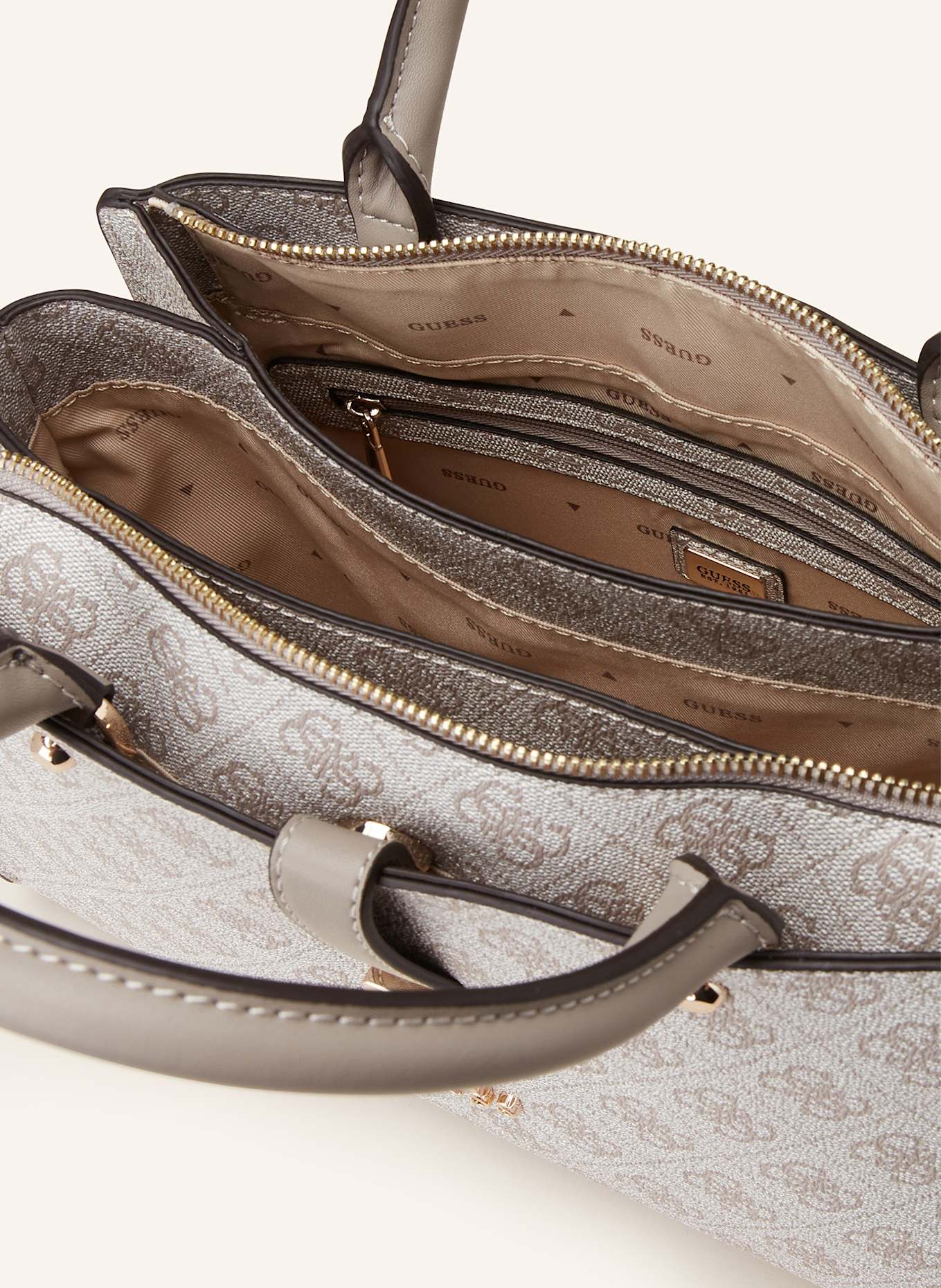 GUESS Handtasche ZAMIRA LUXURY: HELLGRAU/ TAUPE