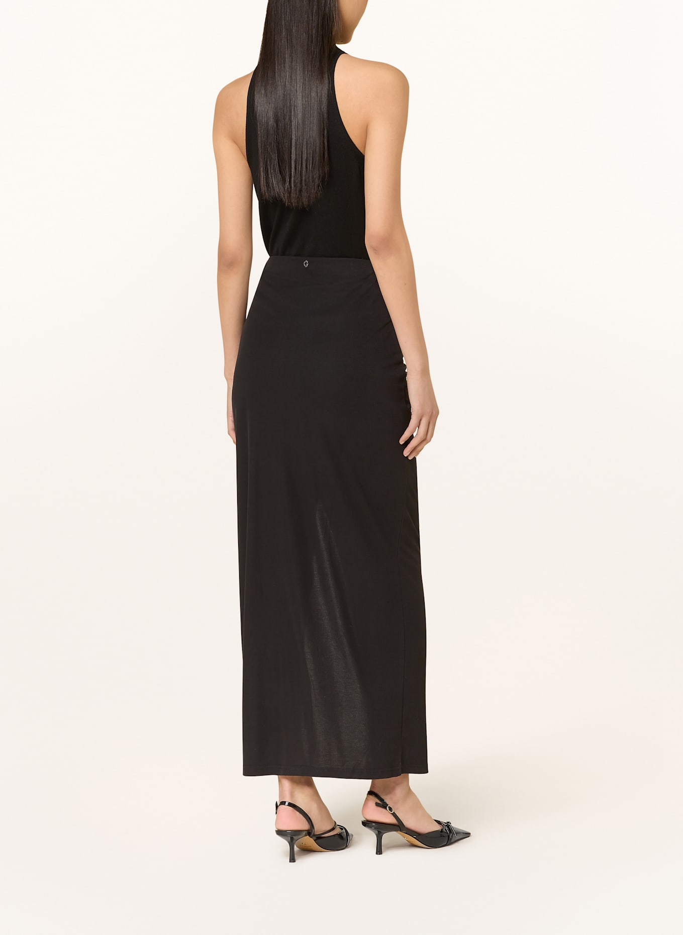 GUESS Jersey skirt AIMEE with decorative gems: BLACK