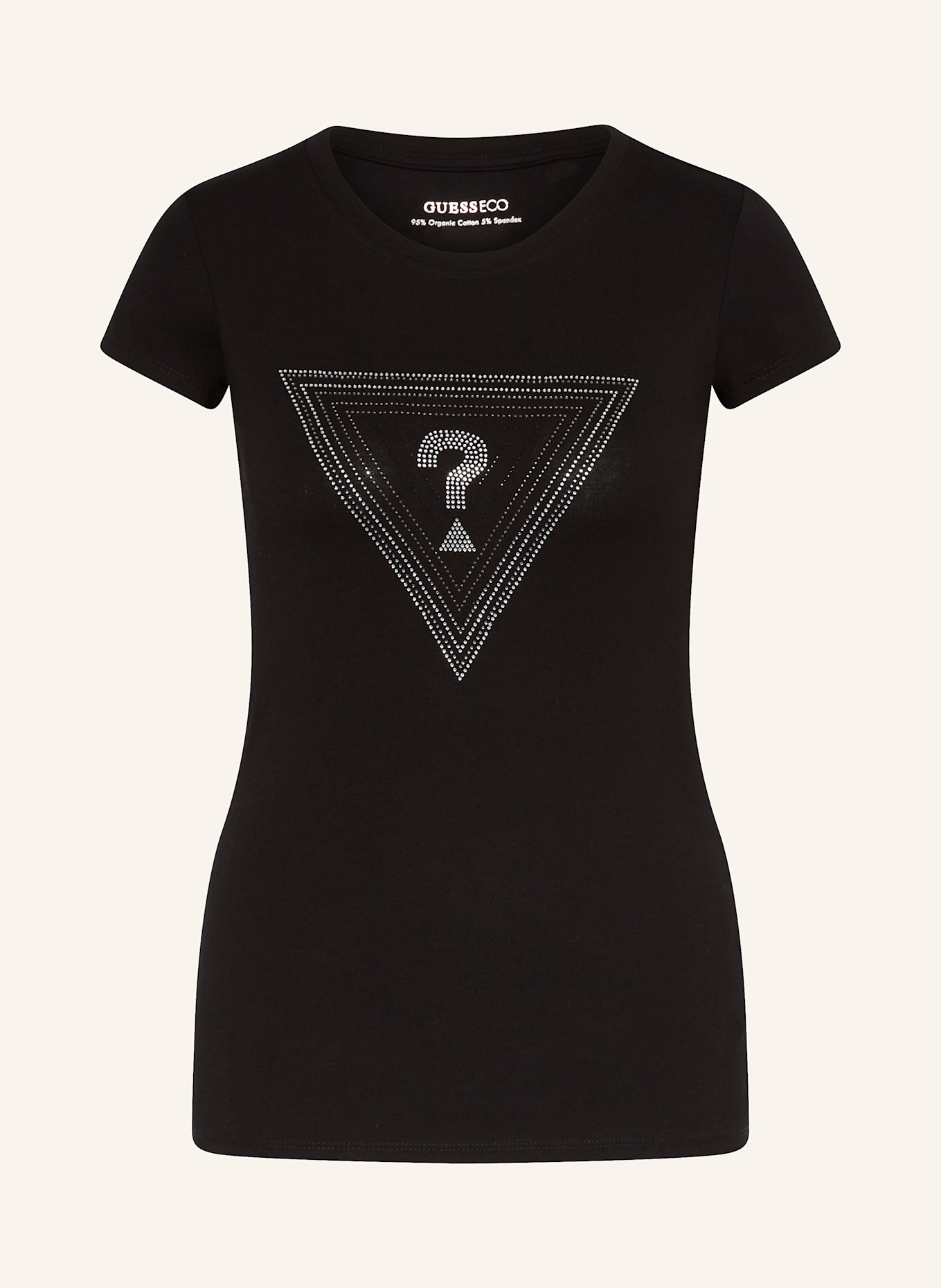 GUESS T-shirt with decorative gems: BLACK
