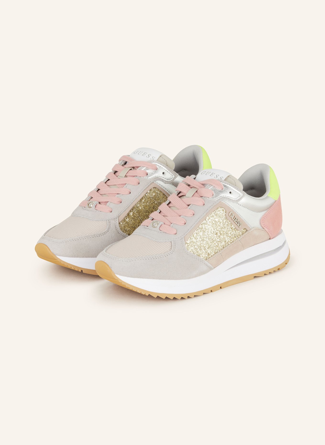 GUESS Sneaker ENERGY: ROSÉ/ GOLD/ SILBER