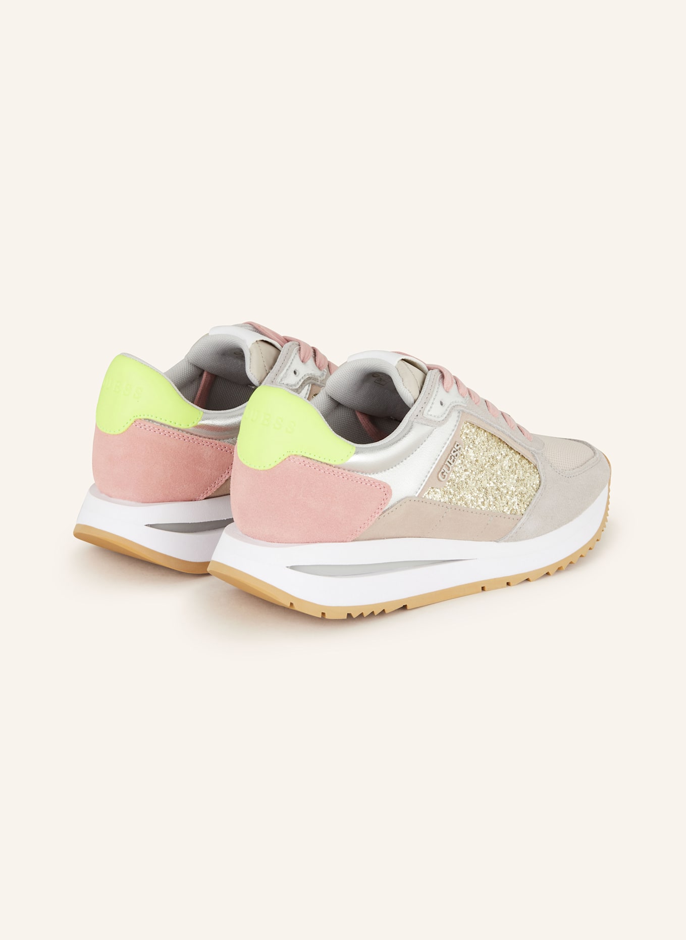 GUESS Sneaker ENERGY: ROSÉ/ GOLD/ SILBER