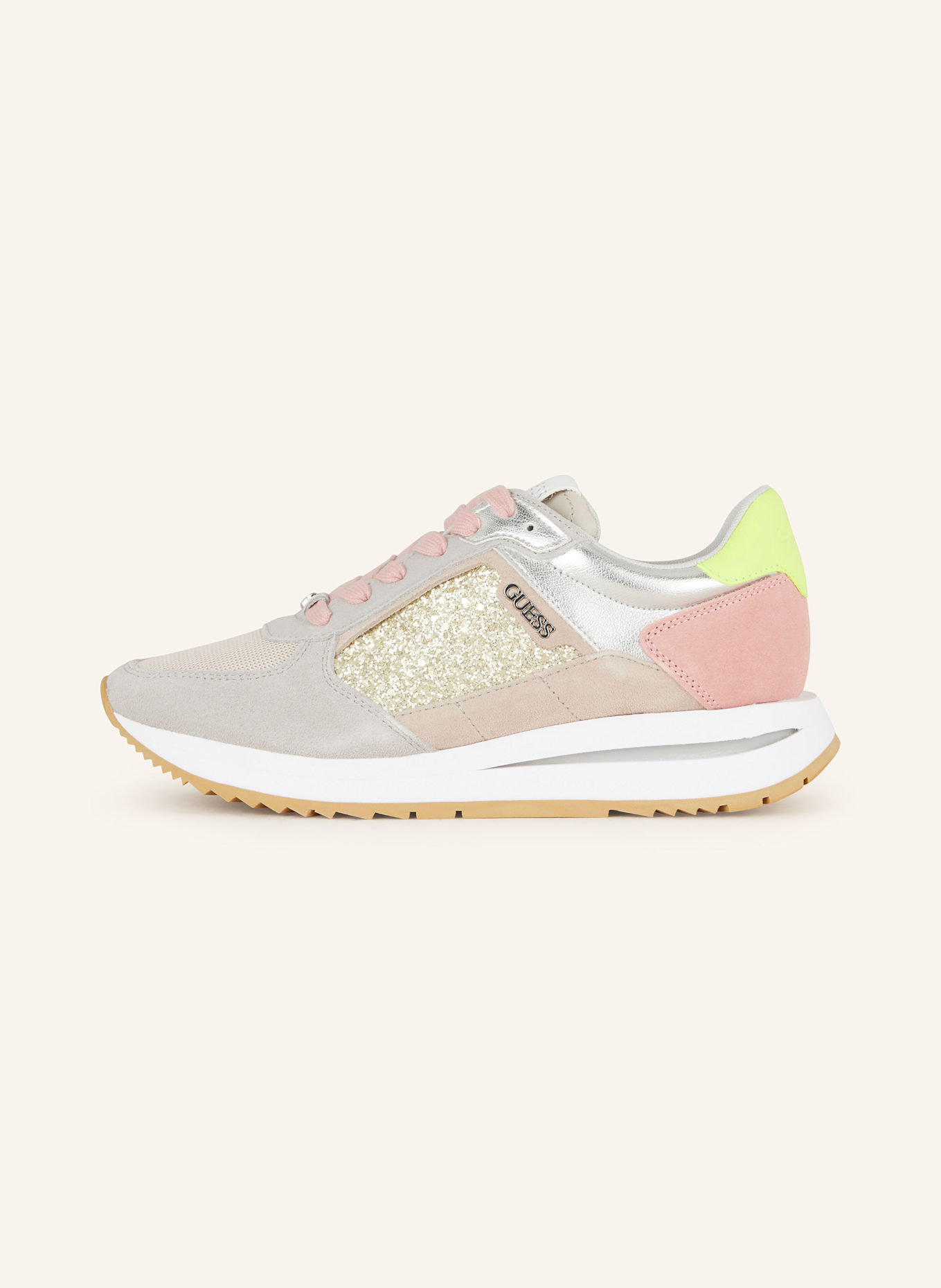GUESS Sneaker ENERGY: ROSÉ/ GOLD/ SILBER