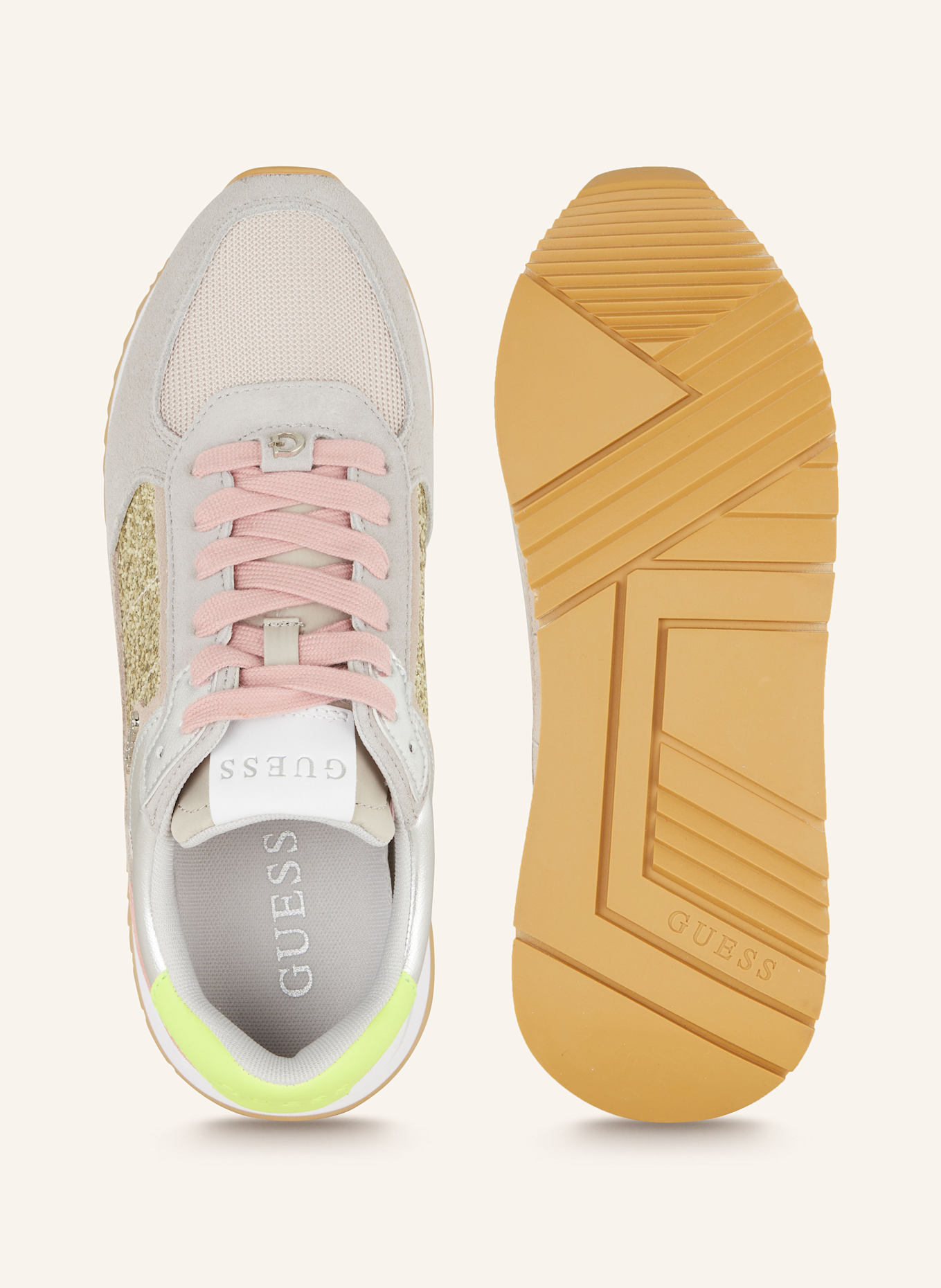 GUESS Sneaker ENERGY: ROSÉ/ GOLD/ SILBER