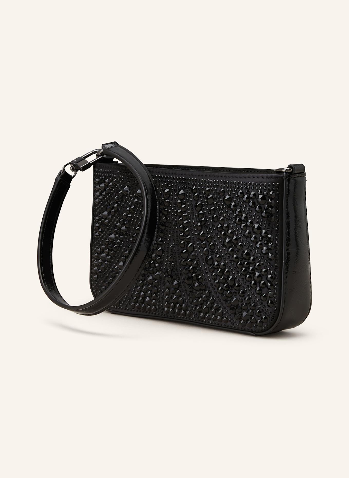 GUESS Handtasche BEAUVOIR MINI mit Schmucksteinen: SCHWARZ