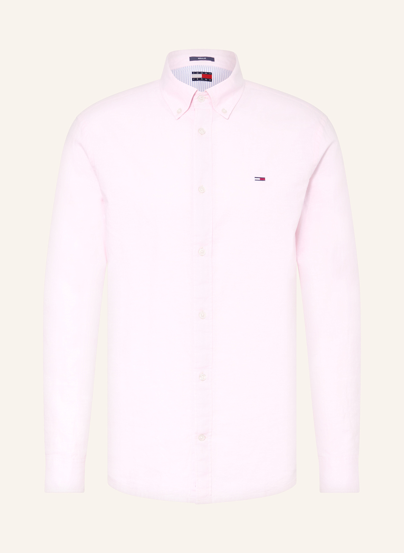 TOMMY JEANS Hemd Regular Fit mit Leinen: ROSA