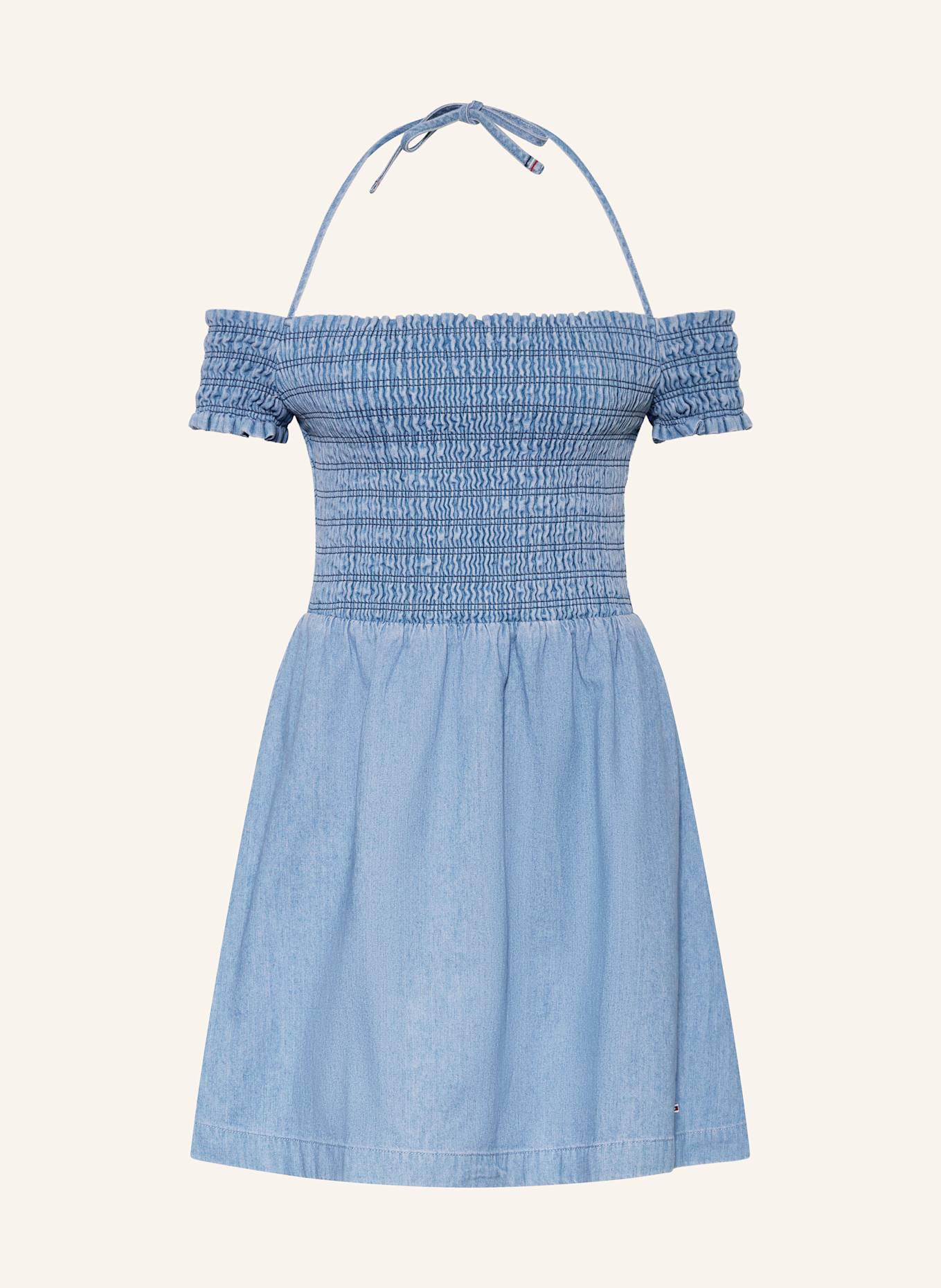 TOMMY JEANS Džínové šaty: TMAVĚ MODRÁ