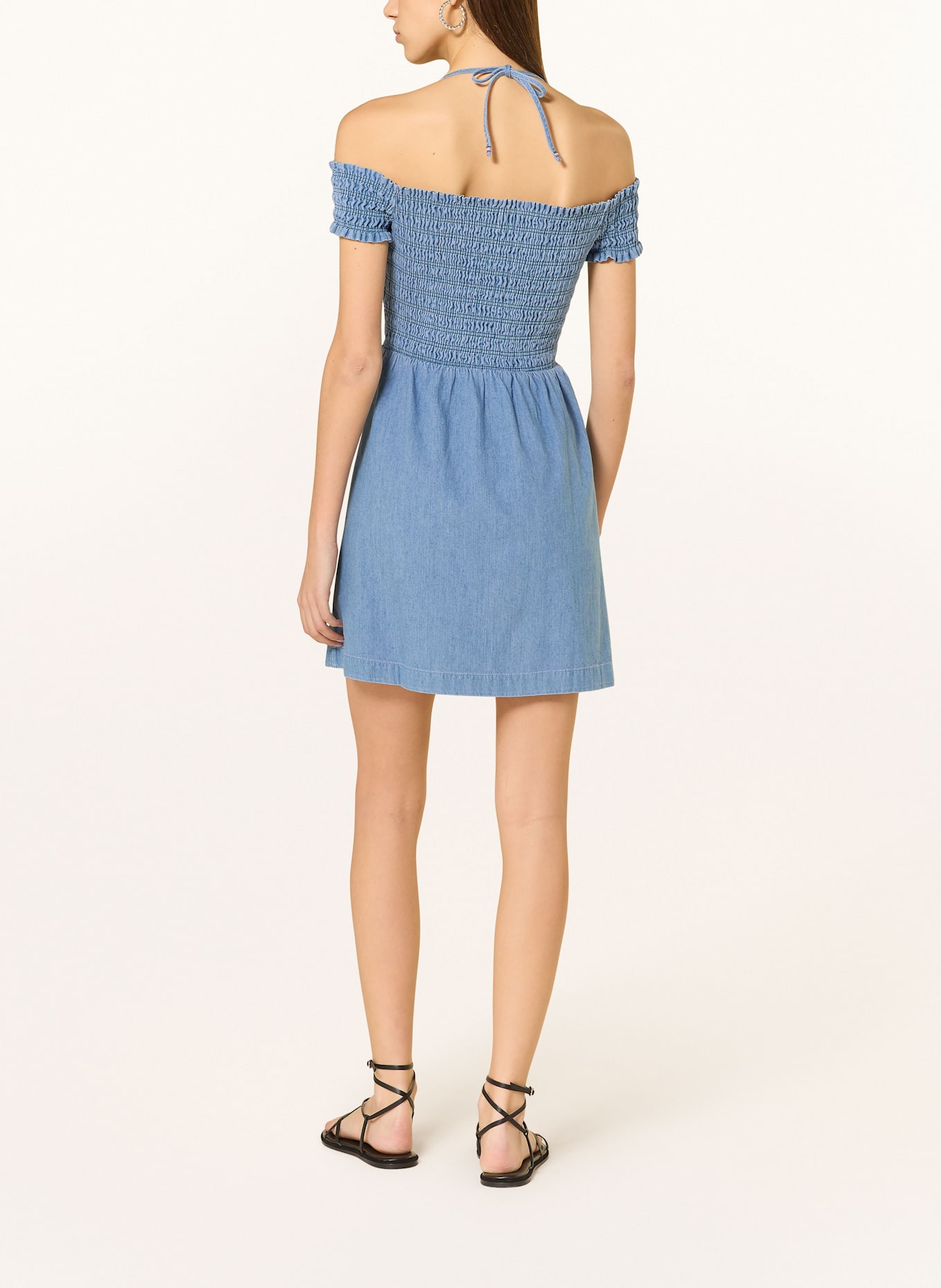 TOMMY JEANS Džínové šaty: TMAVĚ MODRÁ