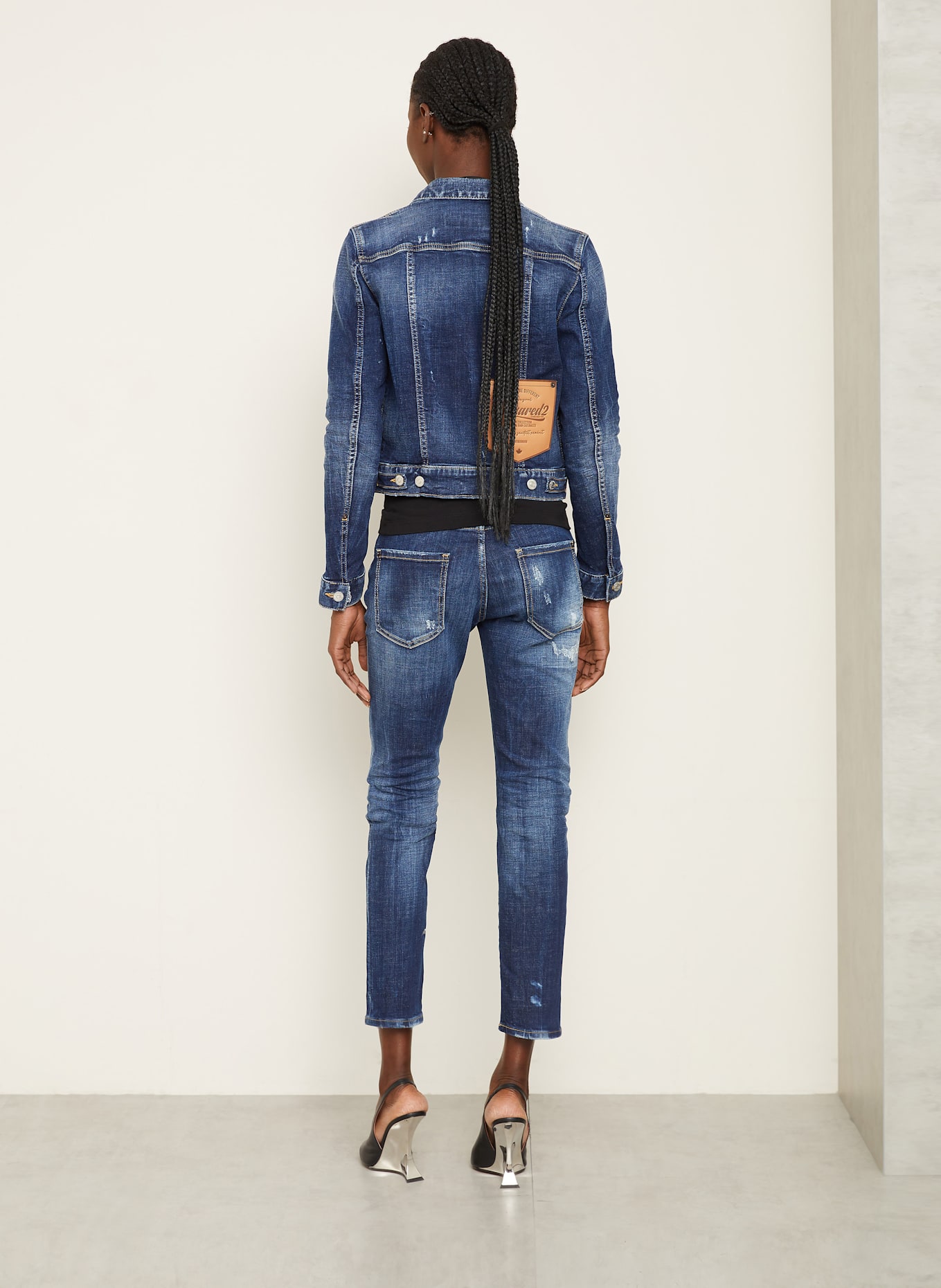 DSQUARED2 Destroyed Jeans COOL GIRL: 470 NAVY BLUE