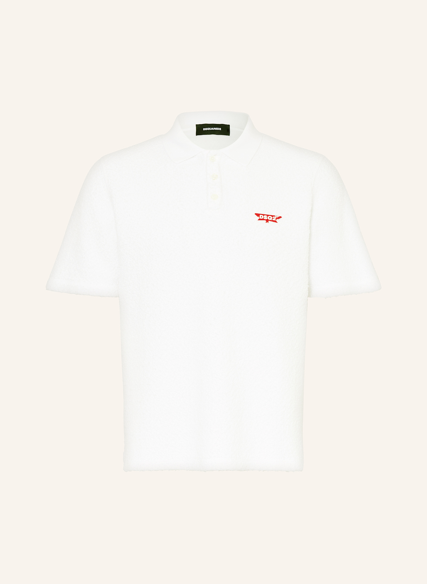 DSQUARED2 Frottee-Poloshirt Tennis Fit: WEISS