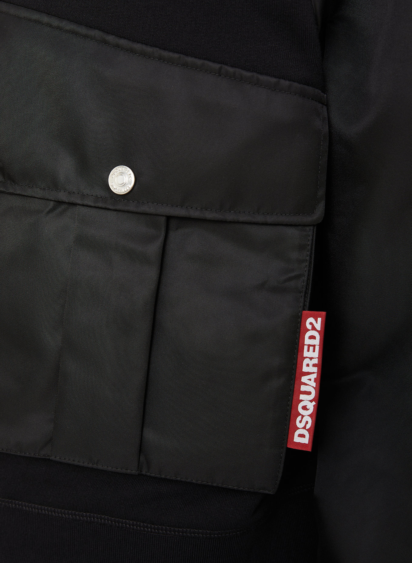 DSQUARED2 Jacke im Materialmix: SCHWARZ