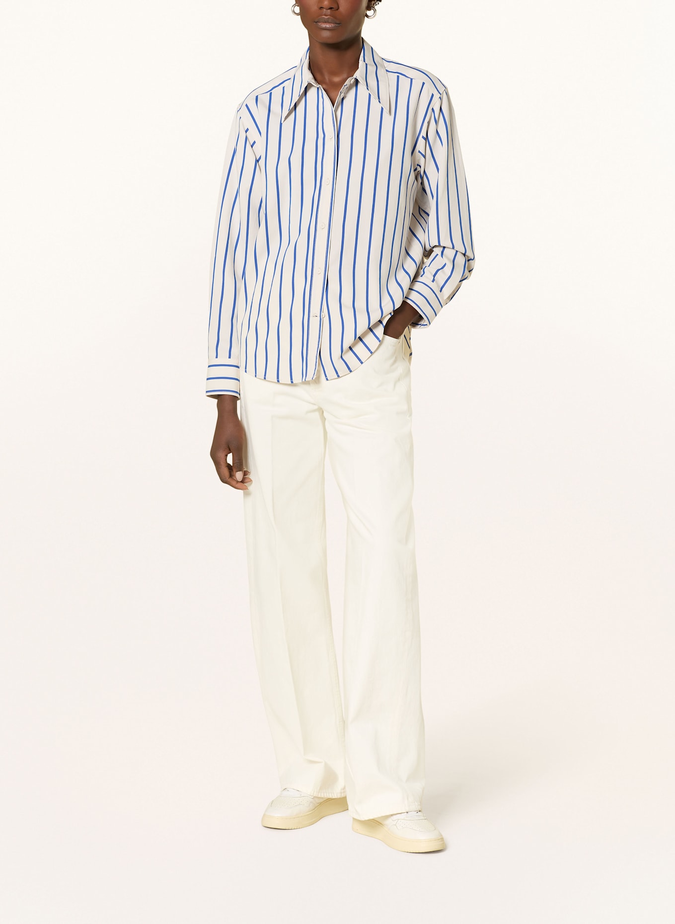 TIGER OF SWEDEN Hemdbluse CLEMONS: CREME/ BLAU