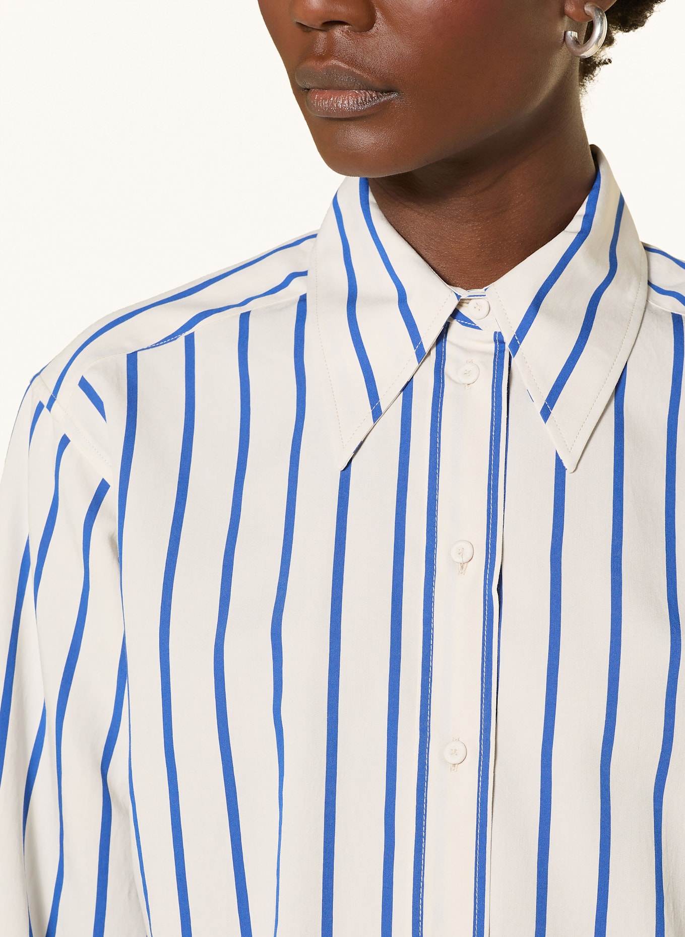 TIGER OF SWEDEN Hemdbluse CLEMONS: CREME/ BLAU