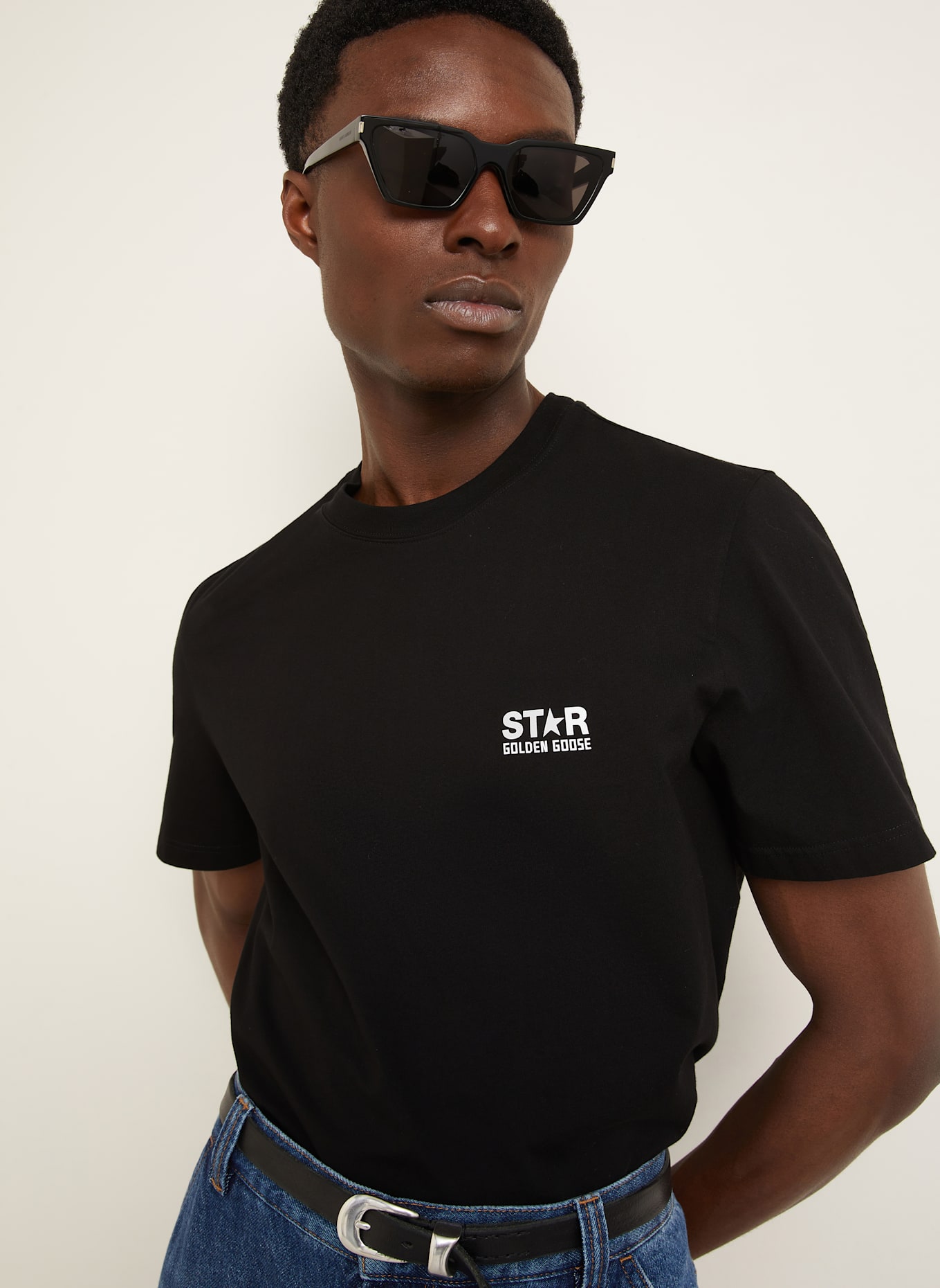 GOLDEN GOOSE T-Shirt STAR: SCHWARZ