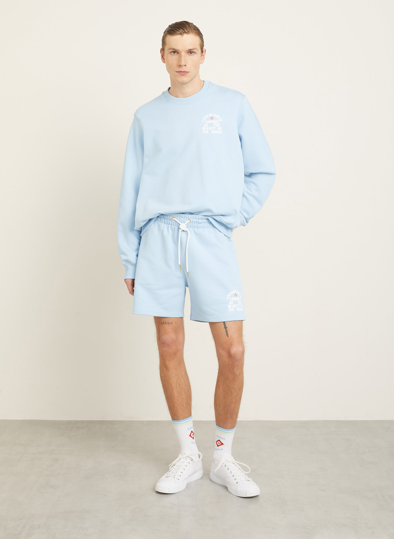 Casablanca Sweatshorts LOOKING AT THE BEAUTY OF THE WORLD: HELLBLAU