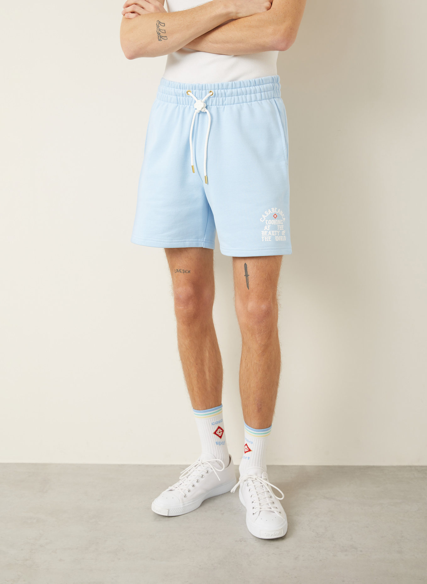 Casablanca Sweatshorts LOOKING AT THE BEAUTY OF THE WORLD: HELLBLAU