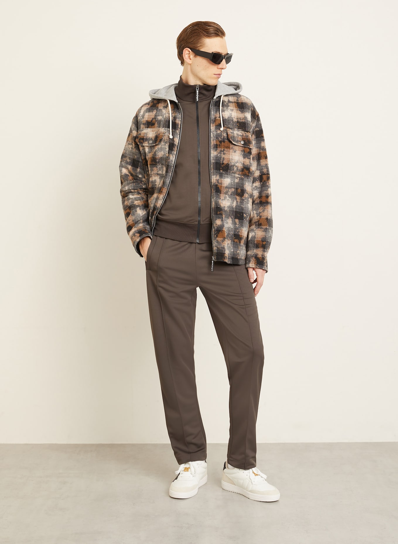 Palm Angels Spodnie w stylu dresowym slim fit: CIEMNOBRĄZOWY