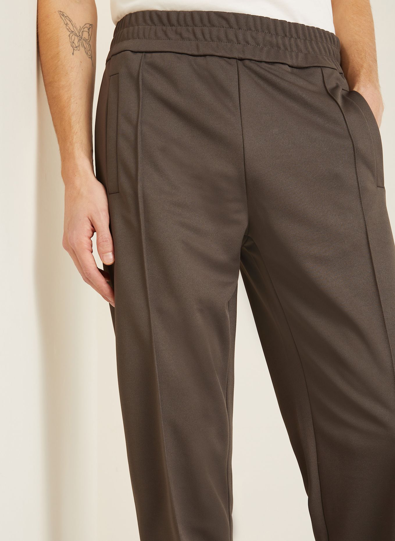 Palm Angels Spodnie w stylu dresowym slim fit: CIEMNOBRĄZOWY