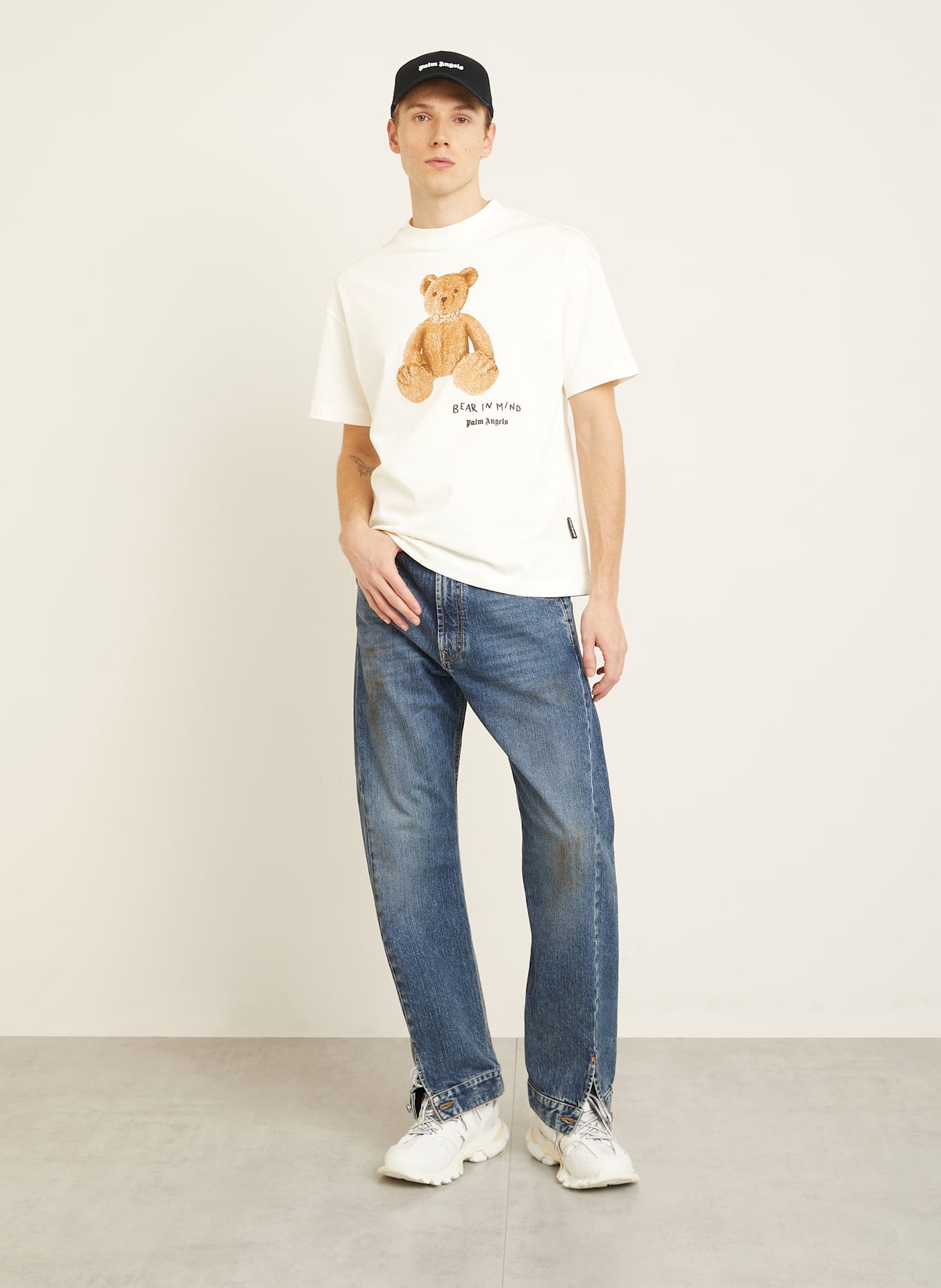 Palm Angels T-shirt: BIAŁY/ BRĄZOWY