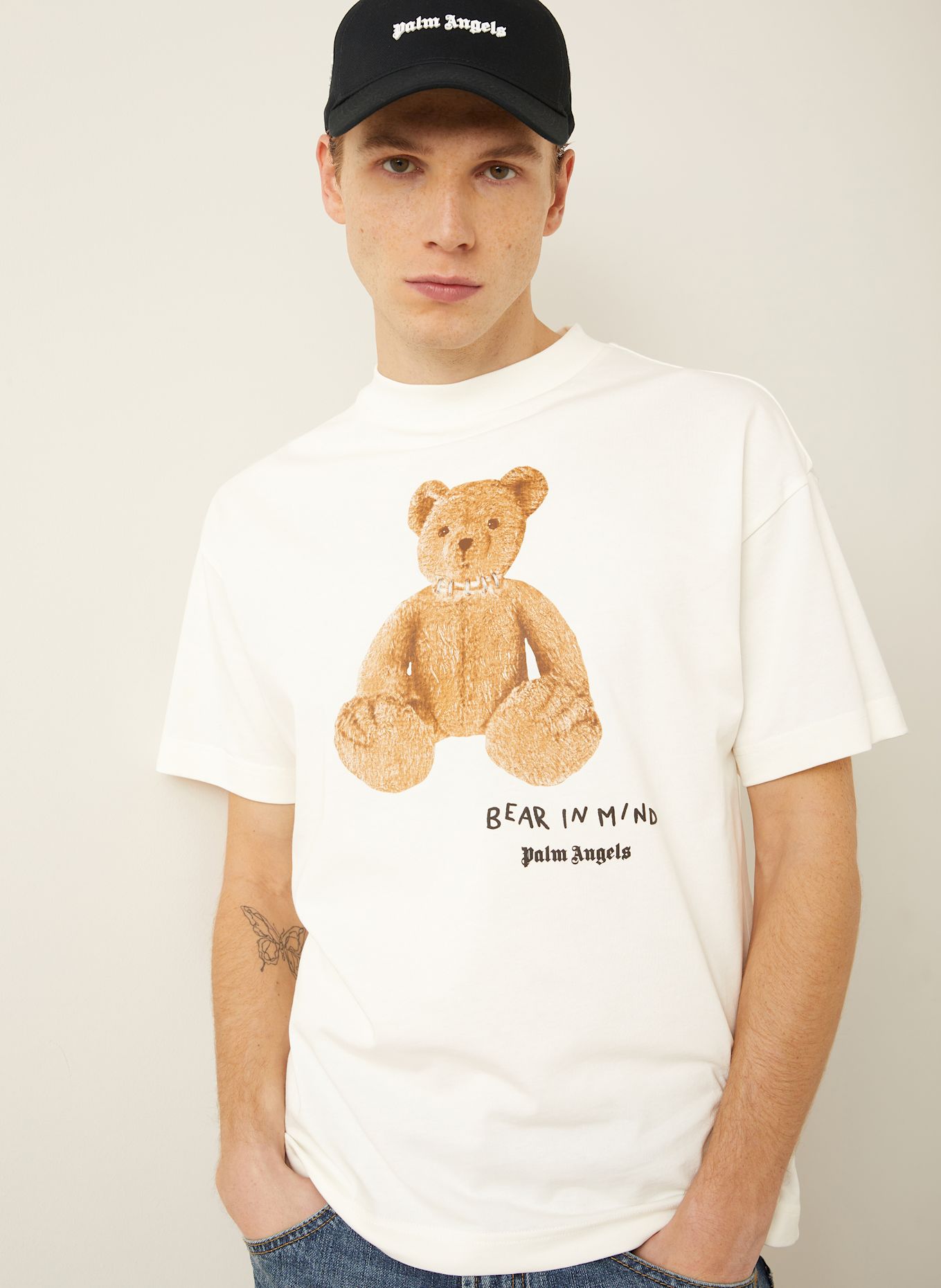 Palm Angels T-shirt: BIAŁY/ BRĄZOWY